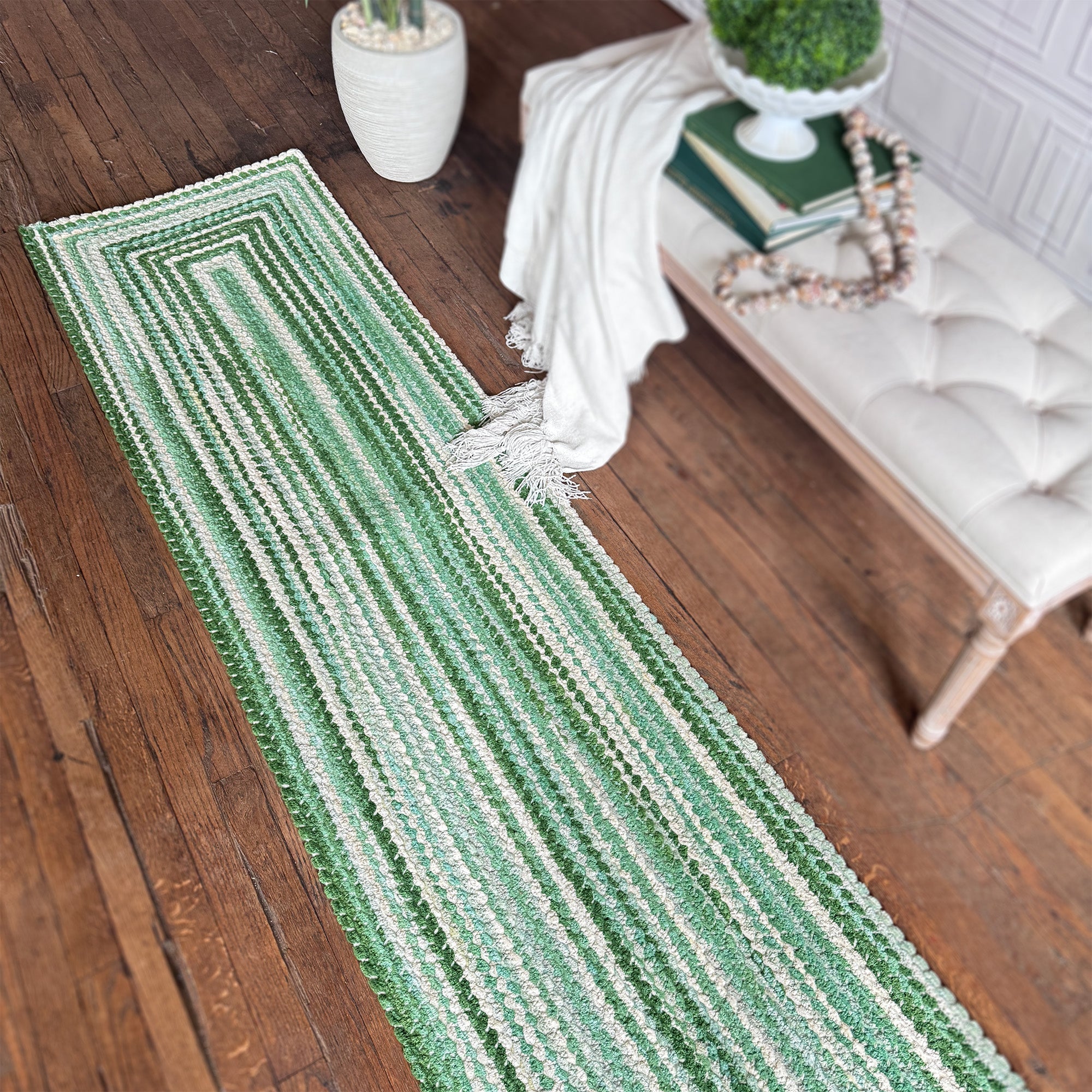 Crafted Meadow Braided Rug Concentric Rectangle image