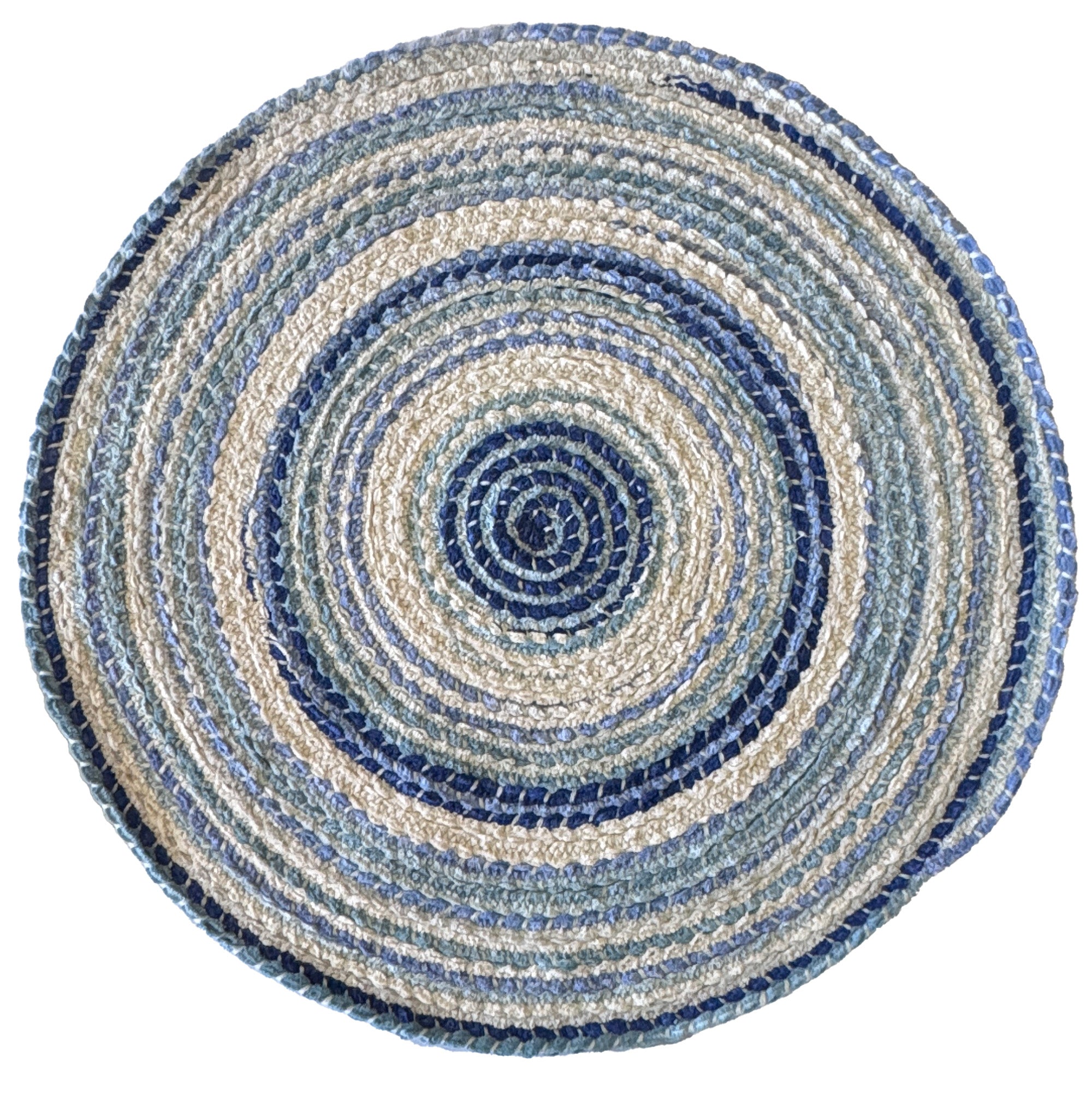 Crafted Seafoam Braided Rug Round image