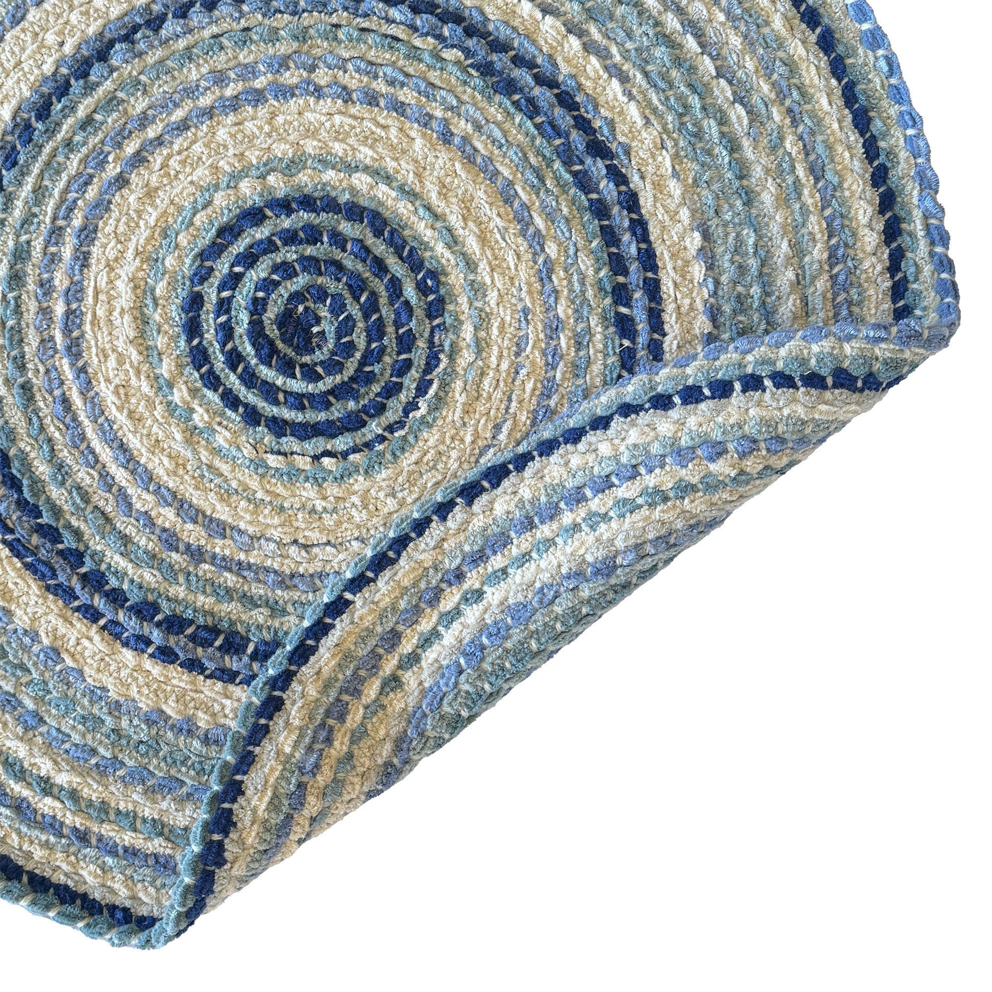 Crafted Seafoam Braided Rug Round image