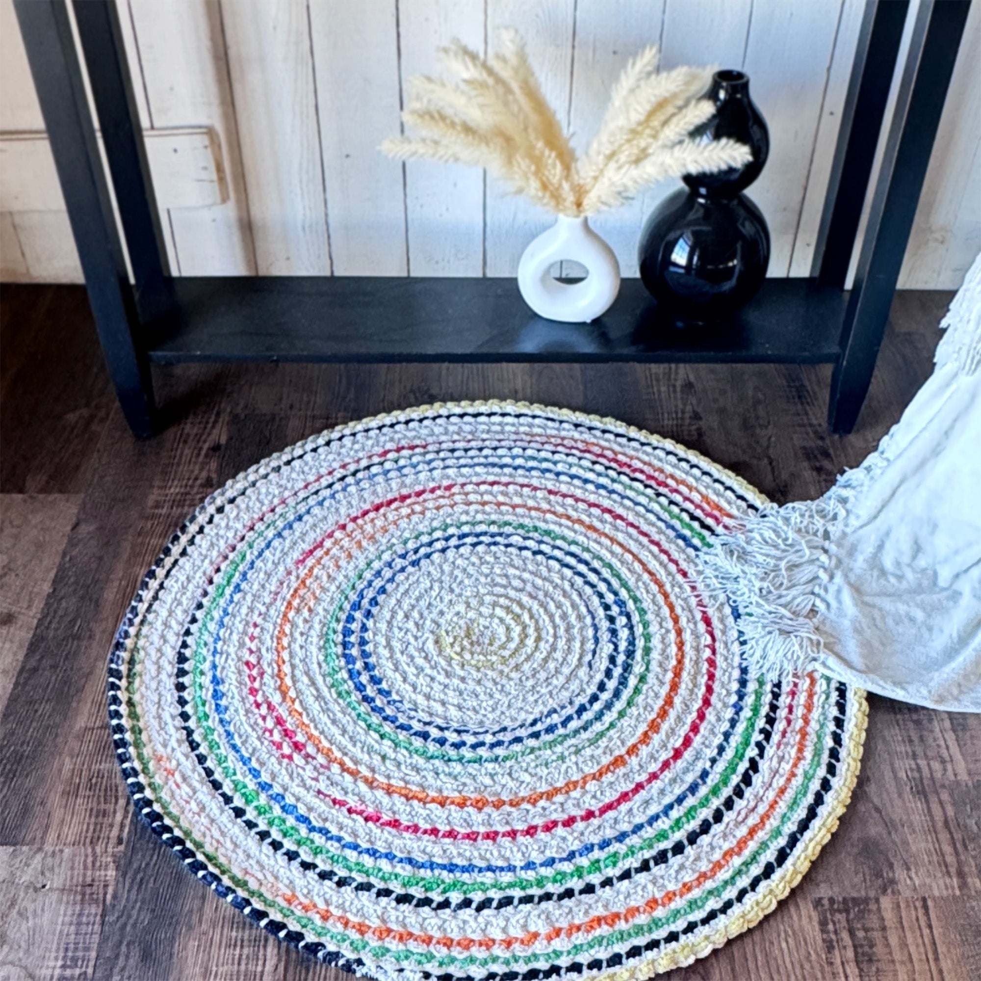 Crafted Vivid Braided Rug Round image