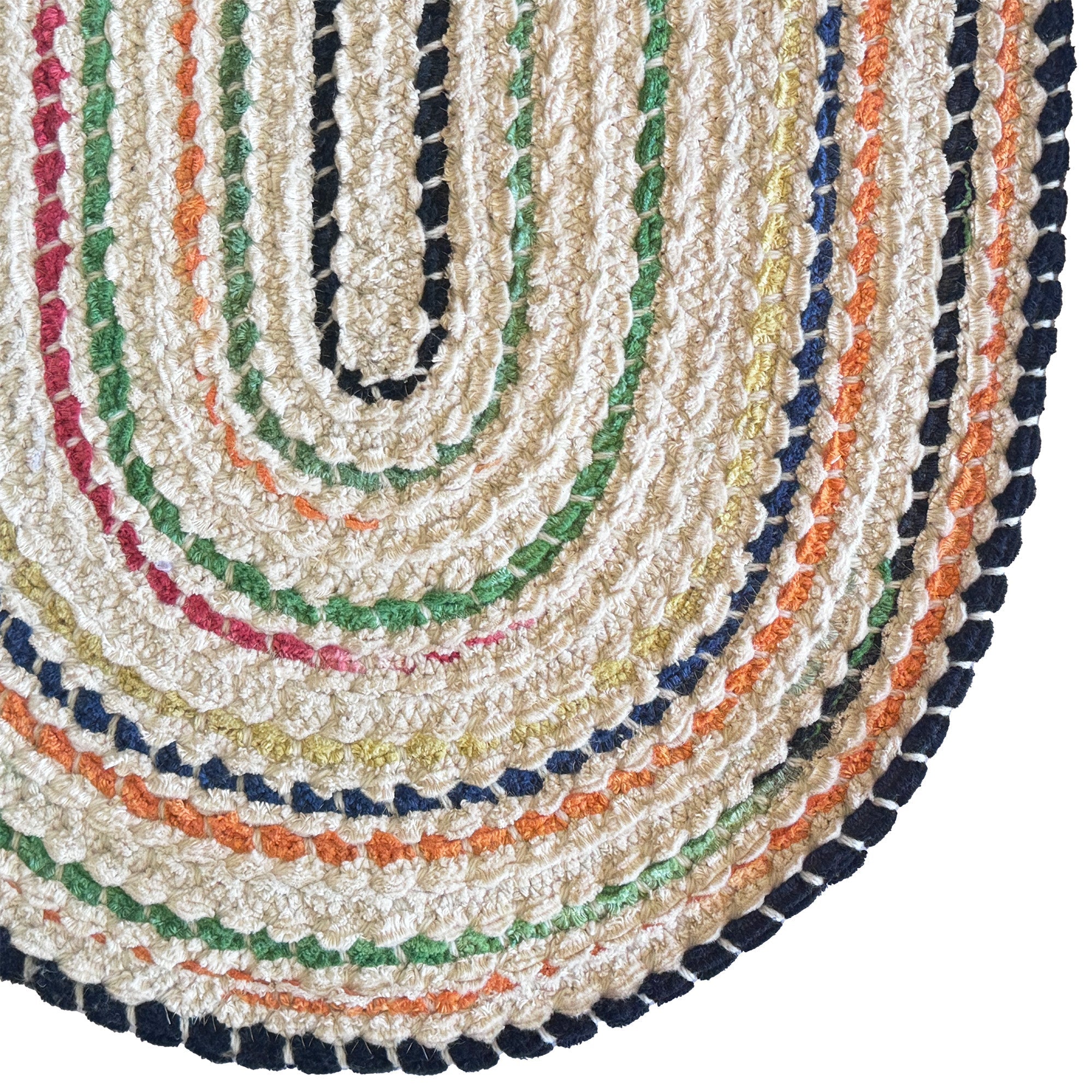 Crafted Vivid Braided Rug Oval image