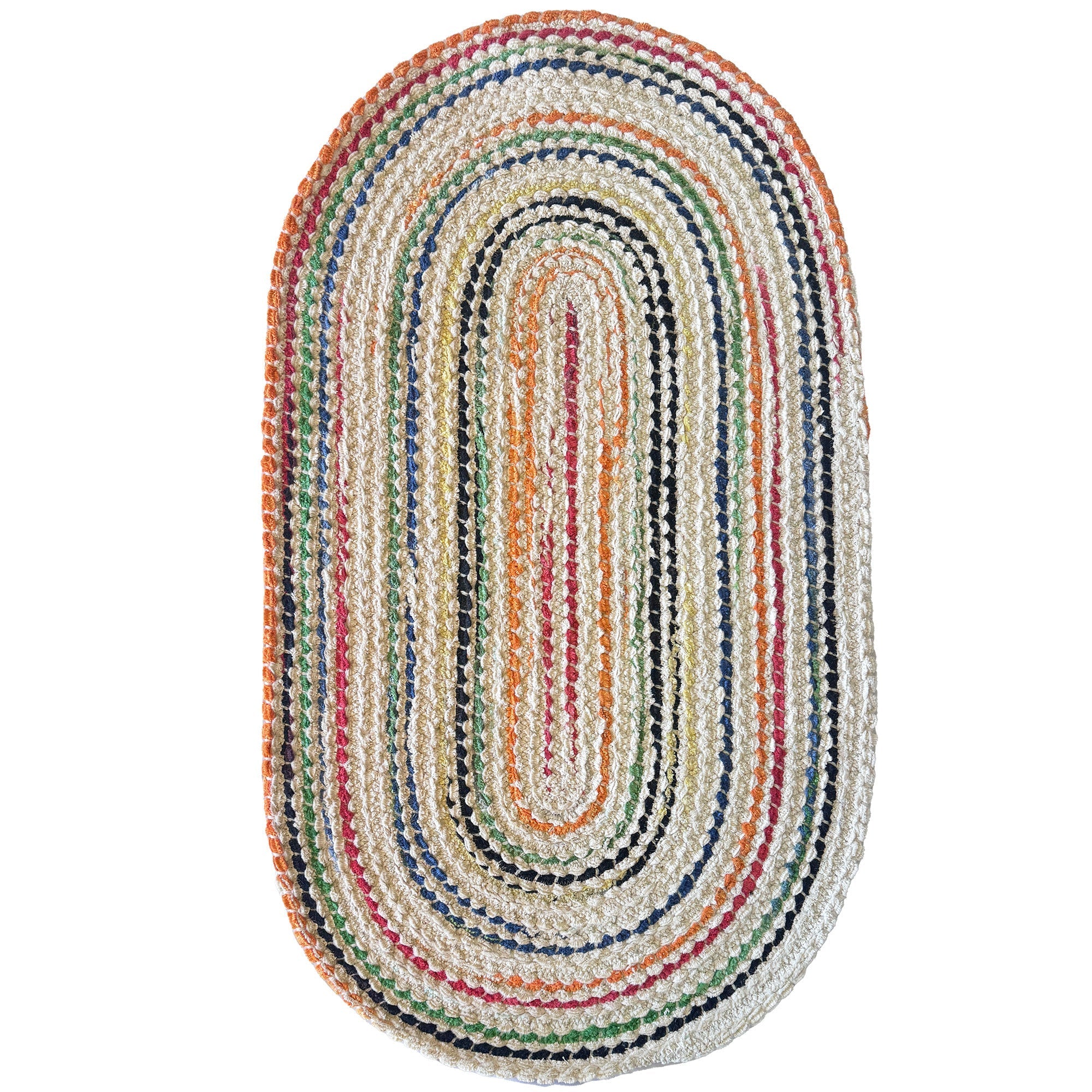 Crafted Vivid Braided Rug Oval image