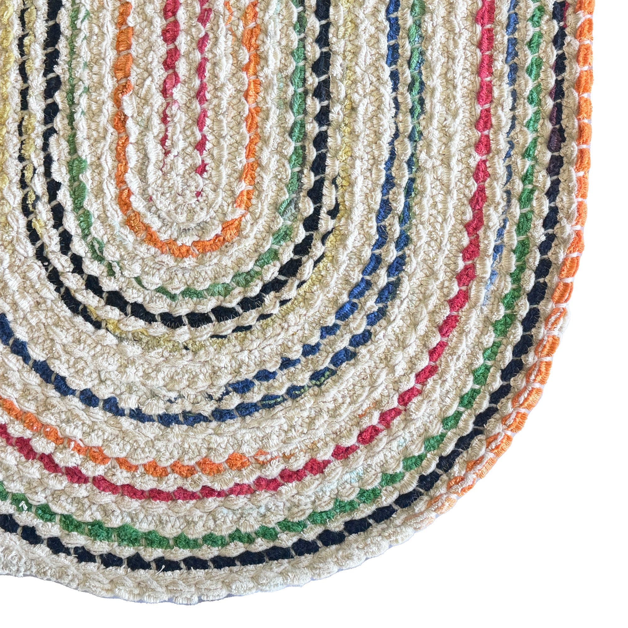 Crafted Vivid Braided Rug Oval image