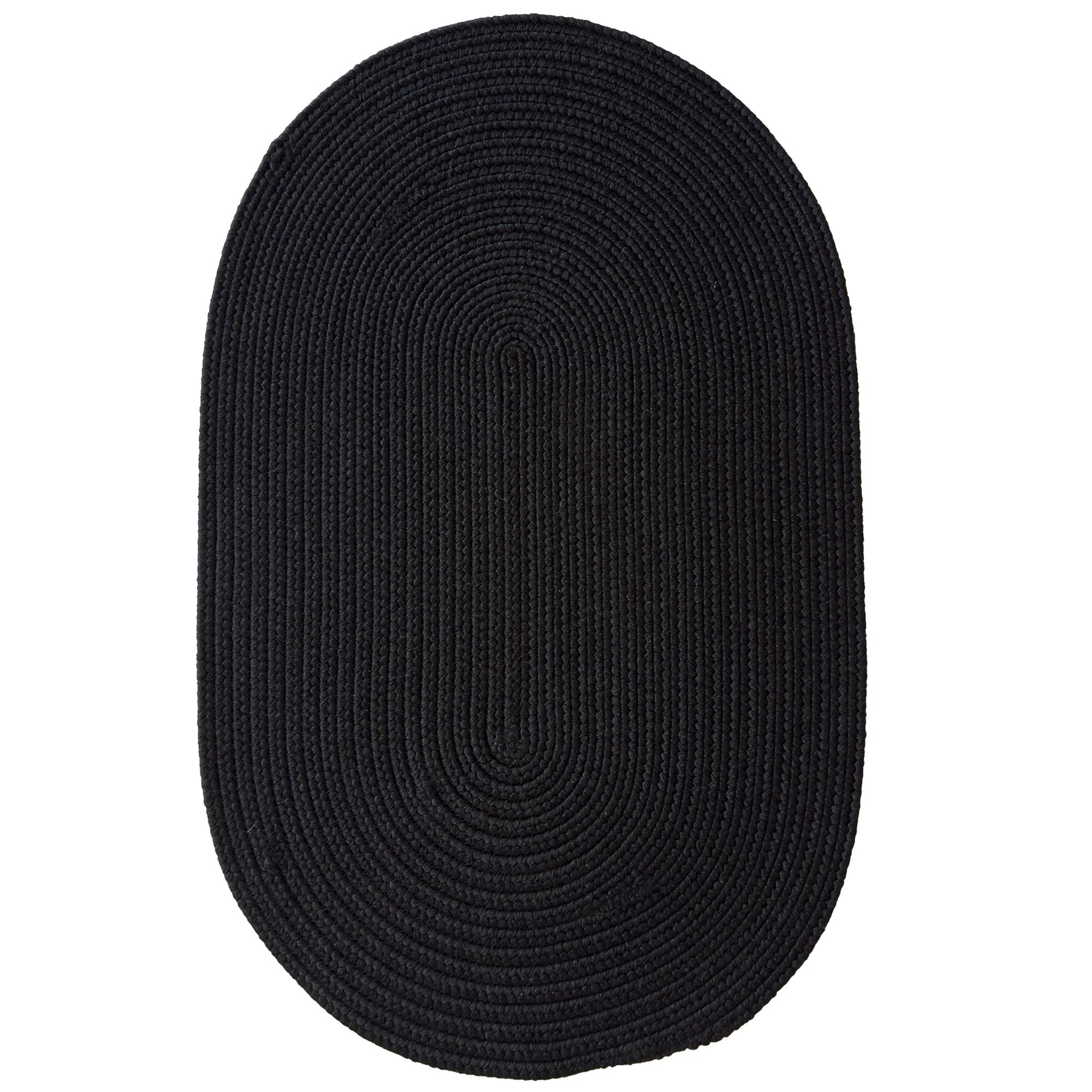 Shoreline Black Braided Rug Oval image
