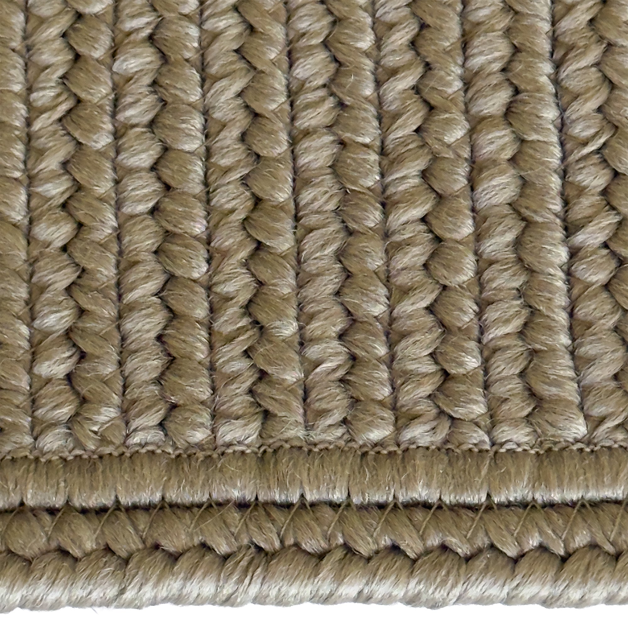 Shoreline Khaki Braided Rug Cross Sewn Rectangle image