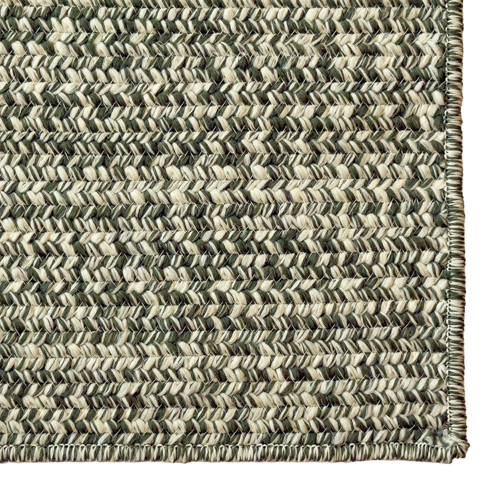 Beach Barn Tweed Seaweed Braided Rug Cross Sewn Rectangle image