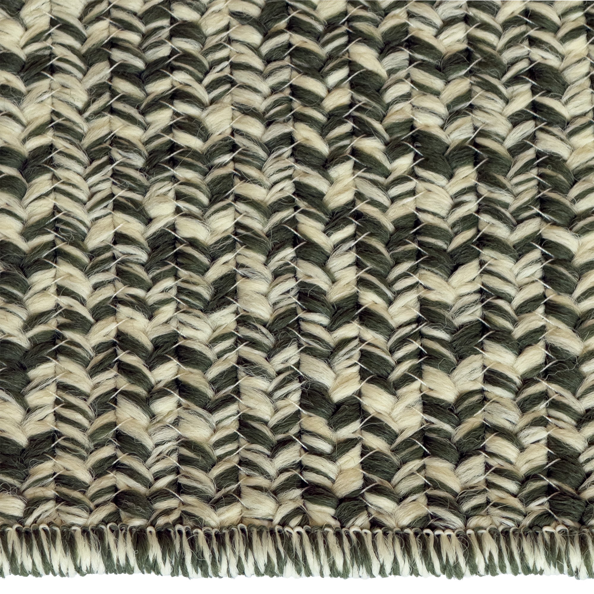 Beach Barn Tweed Seaweed Braided Rug Cross Sewn Rectangle image