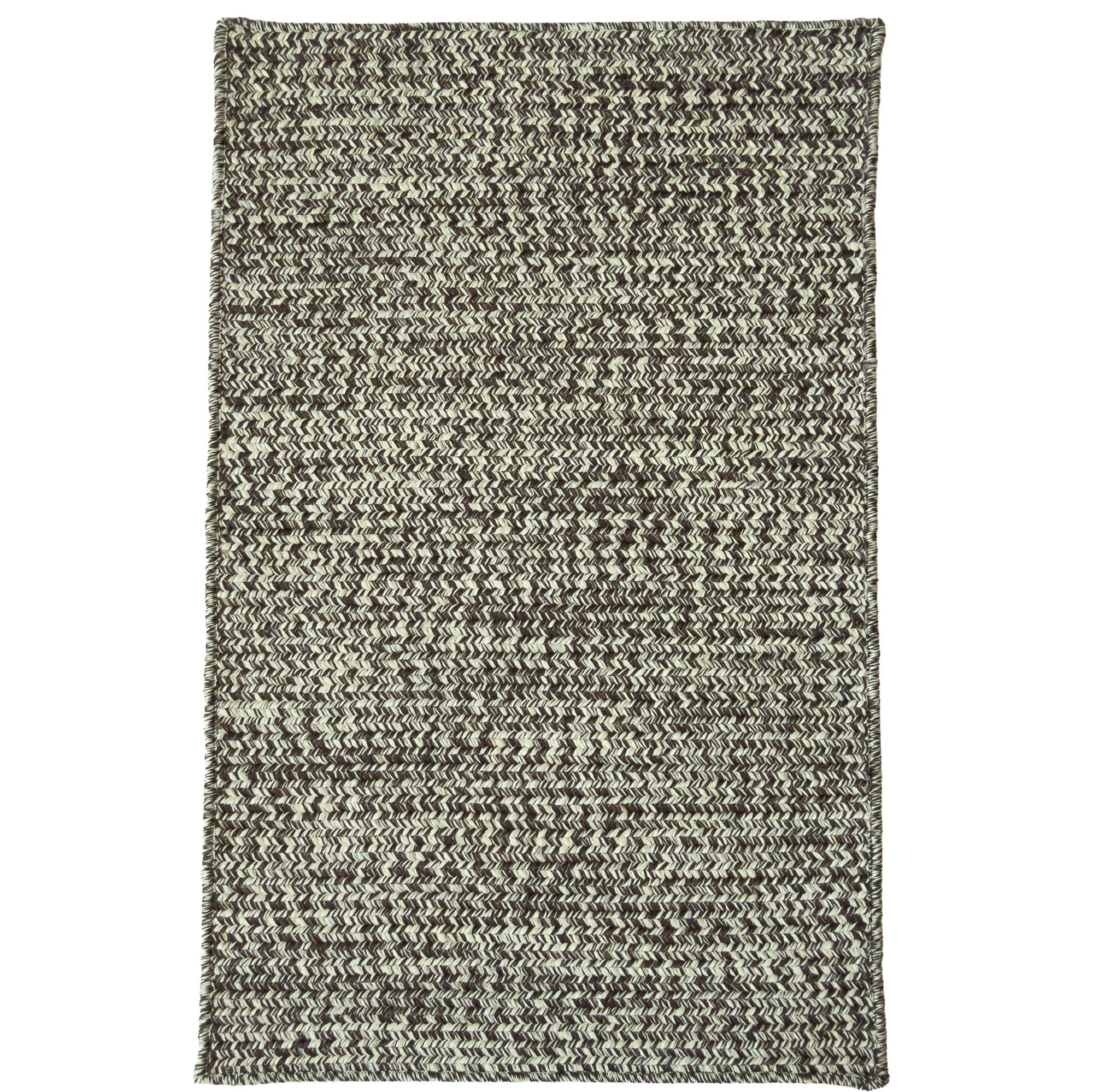 Beach Barn Tweed Driftwood Braided Rug Cross Sewn Rectangle image