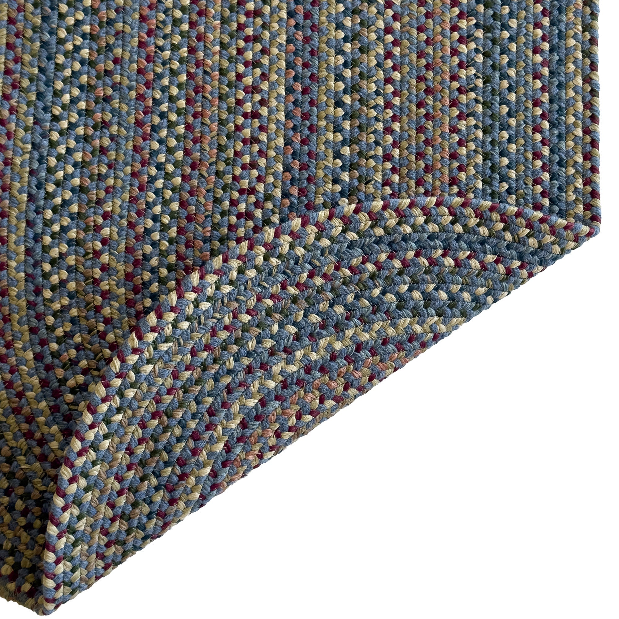 Timber Haven Dark Blue Multi Braided Rug Oval image