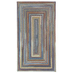 American Legacy Slate Blue Braided Rug Concentric image