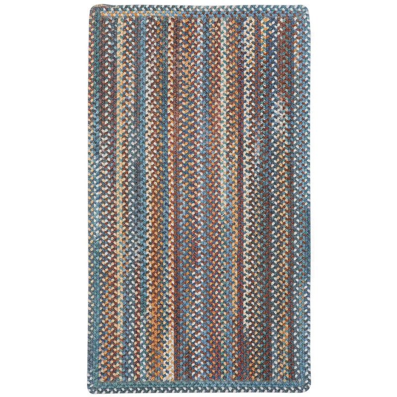 American Legacy Slate Blue Braided Rug Rectangle image