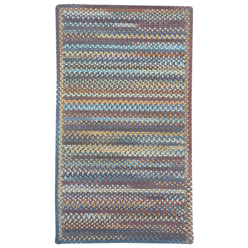 American Legacy Slate Blue Braided Rug Cross-Sewn image