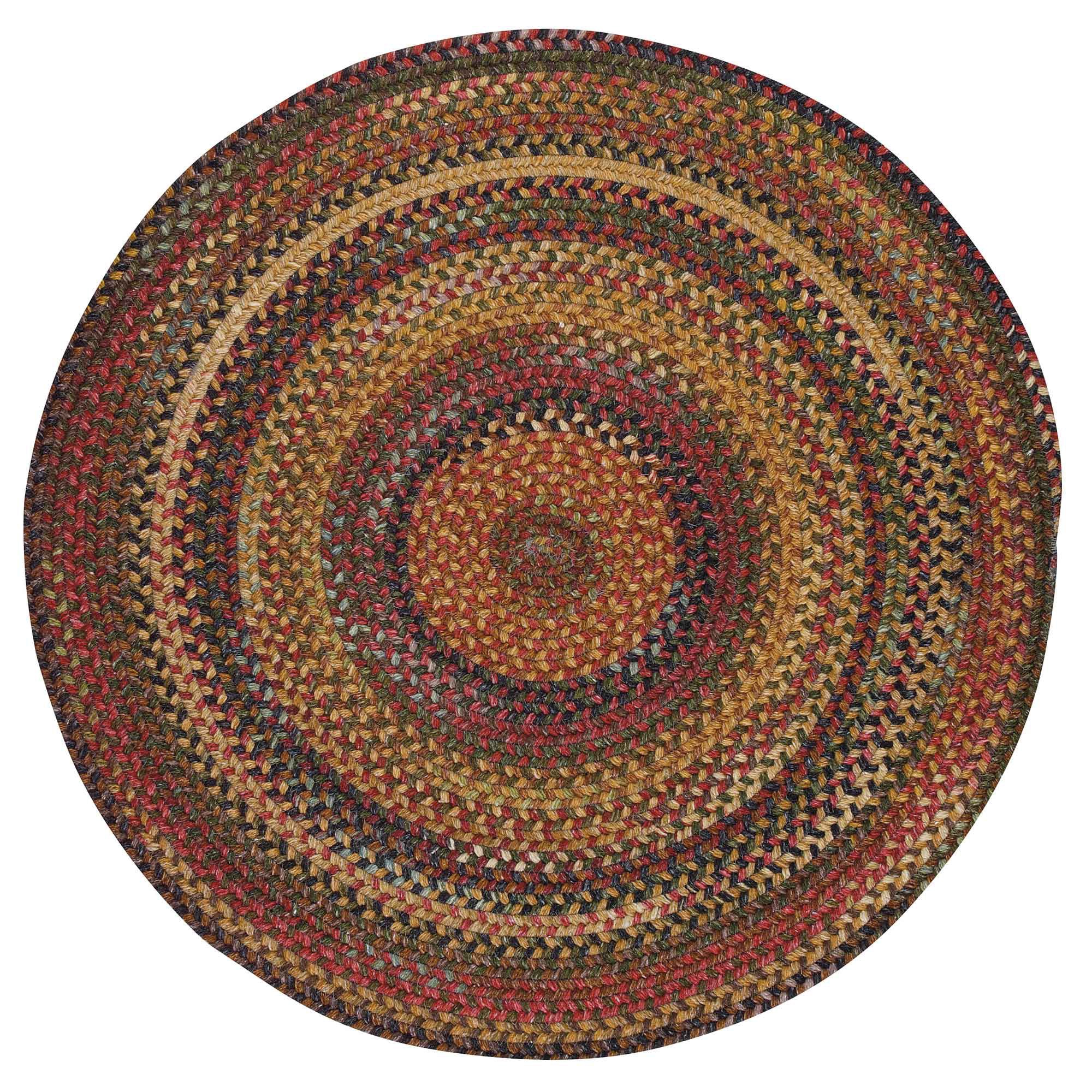 American Legacy Antique Multi Braided Rug Round image