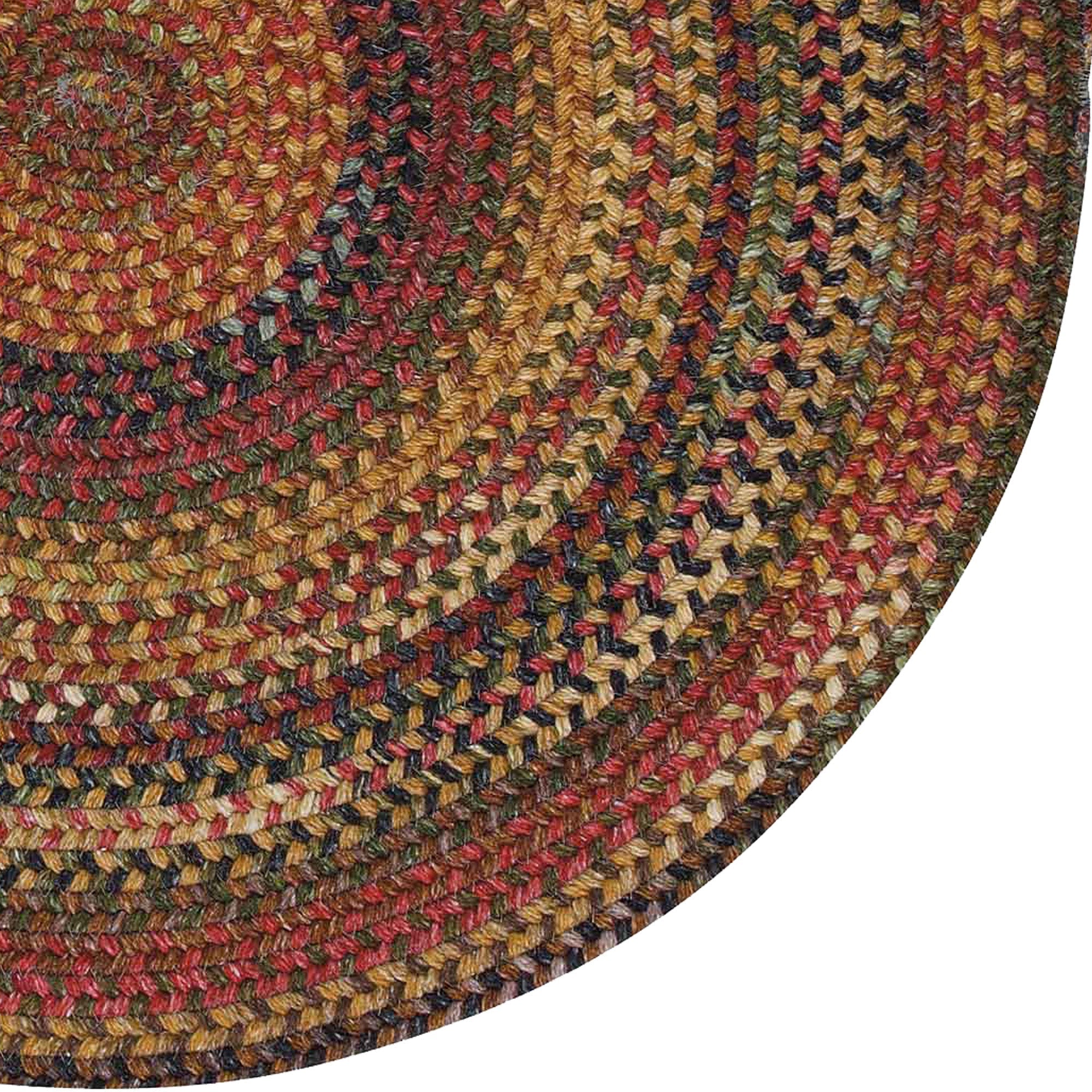 American Legacy Antique Multi Braided Rug Round image