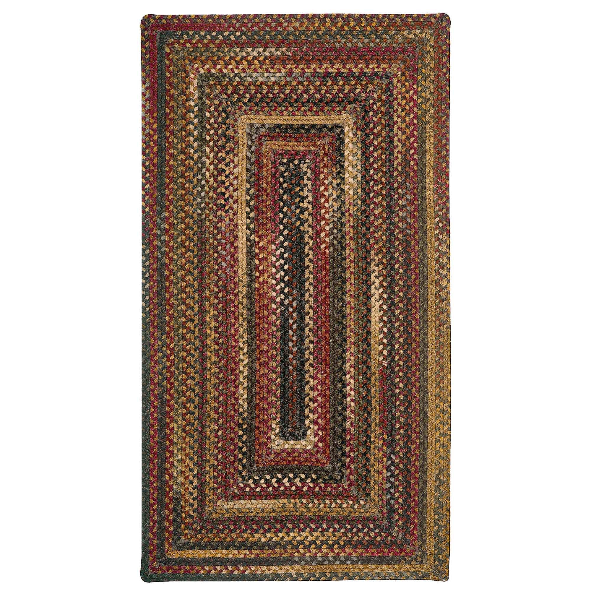 American Legacy Antique Multi Braided Rug Concentric Rectangle image