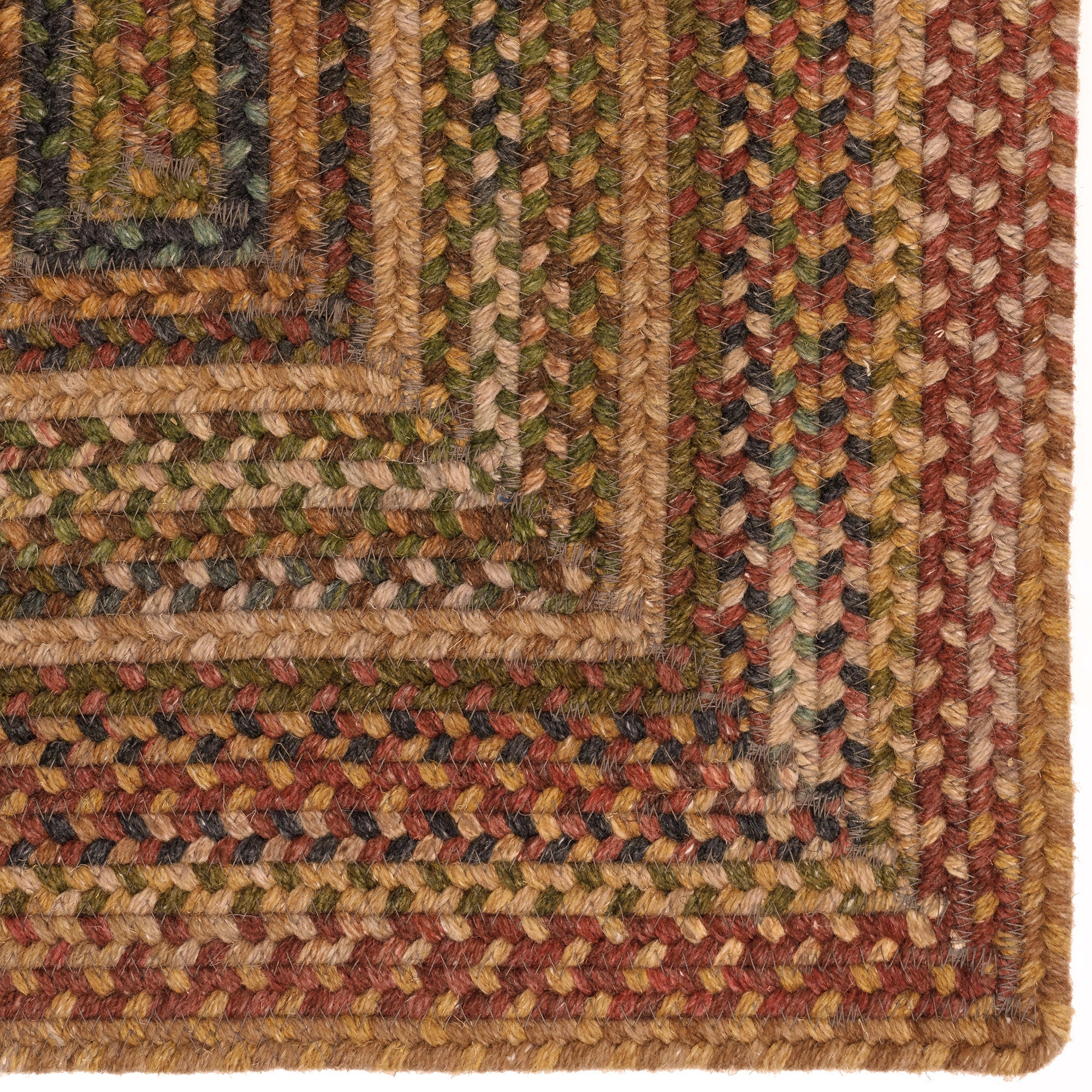 American Legacy Antique Multi Braided Rug Concentric Rectangle image