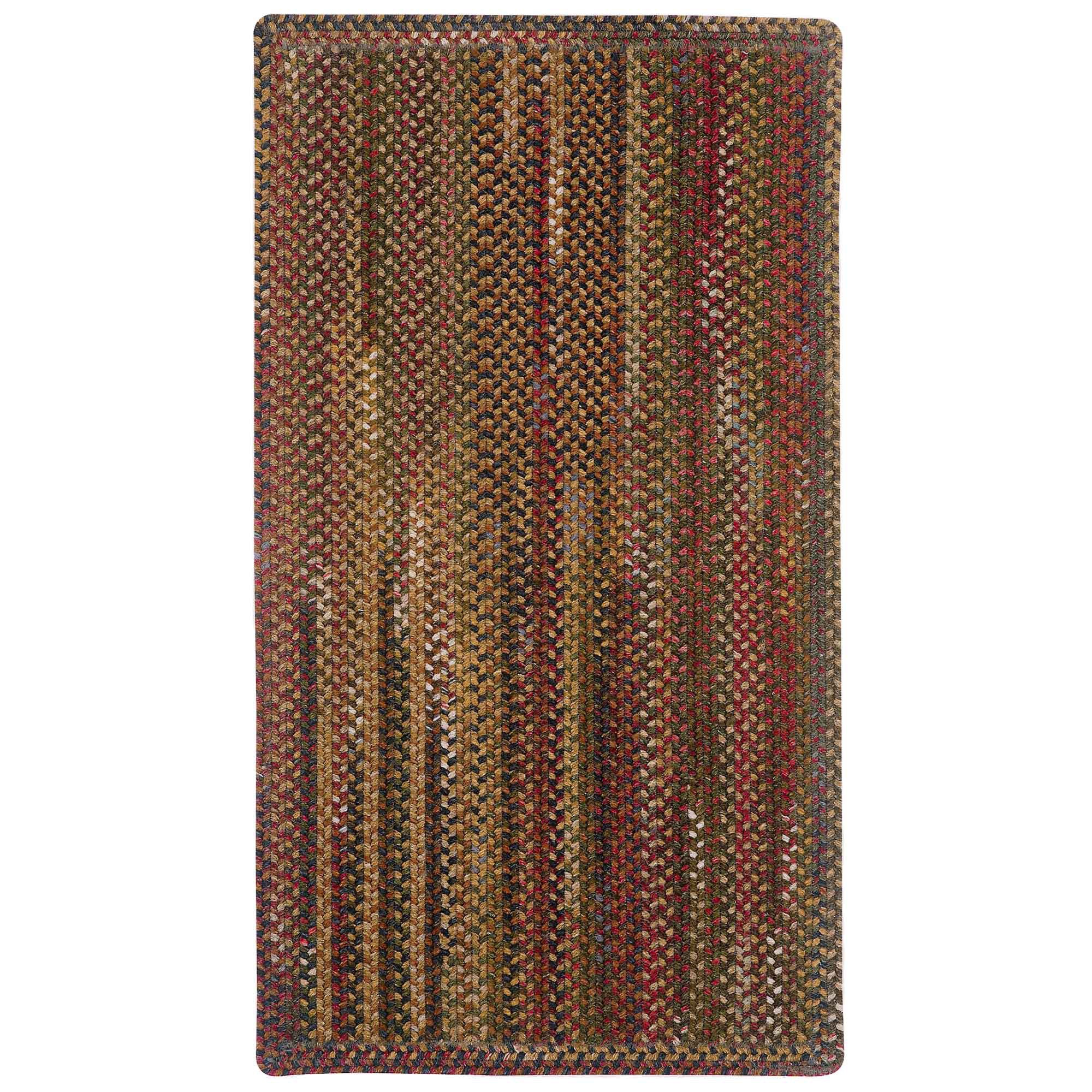 American Legacy Antique Multi Braided Rug Vertical Stripe Rectangle image