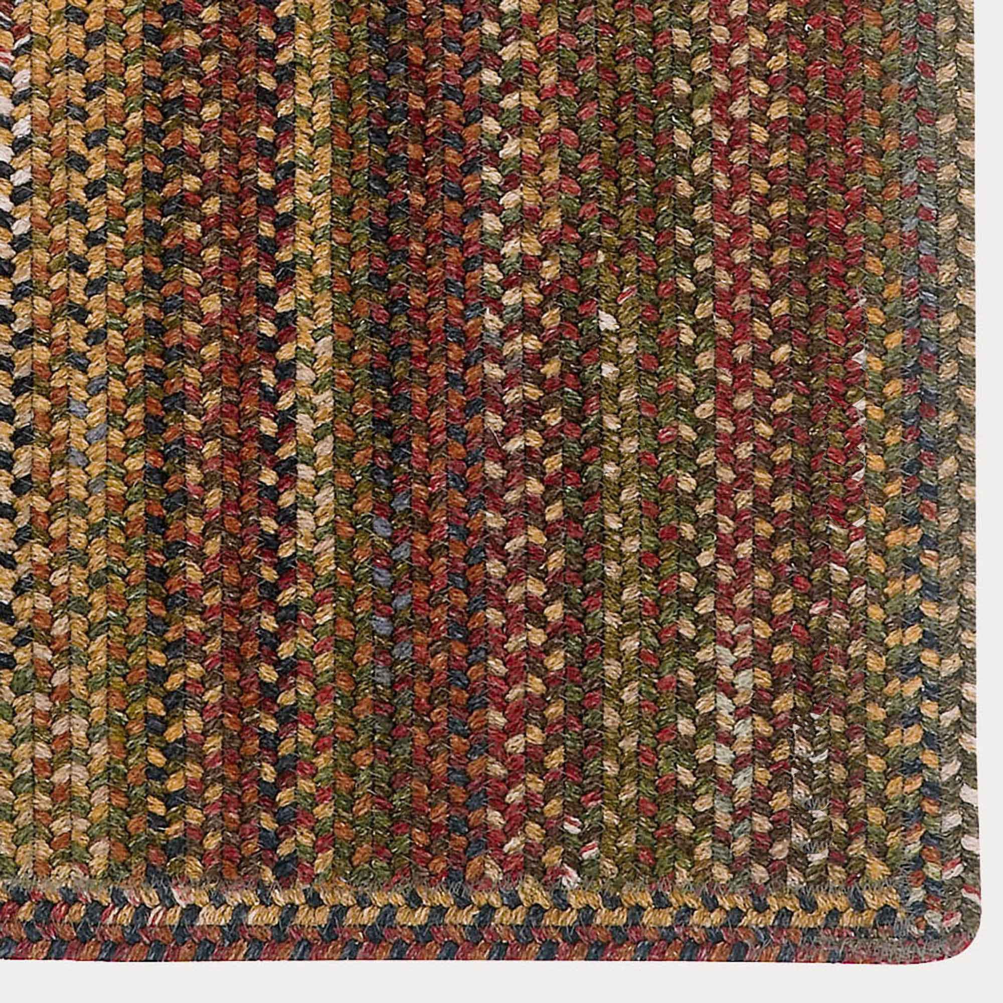 American Legacy Antique Multi Braided Rug Vertical Stripe Rectangle image