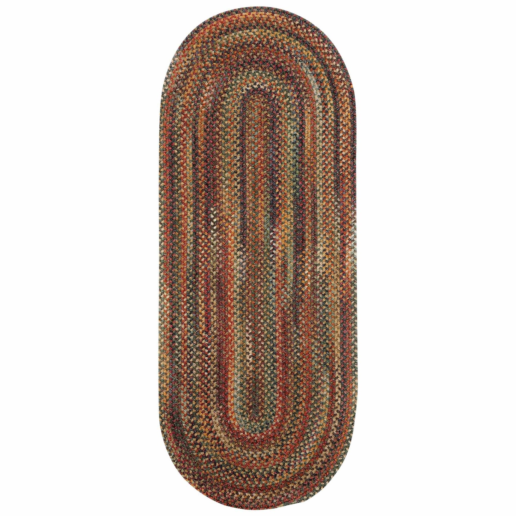 American Legacy Antique Multi Braided Rug Oval image