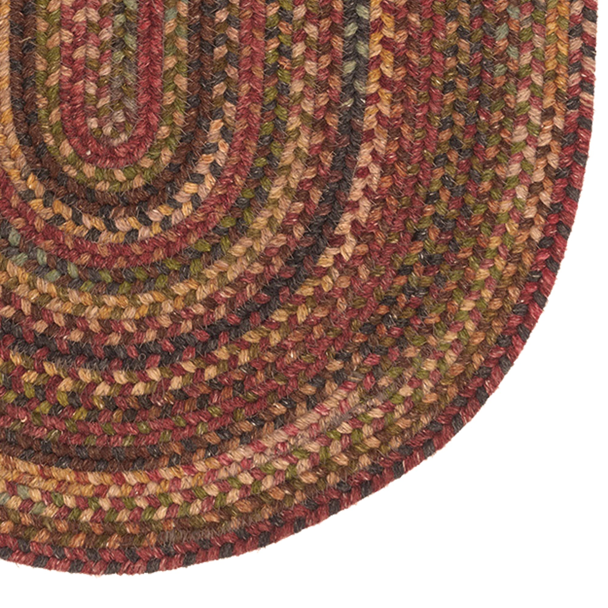 American Legacy Antique Multi Braided Rug Oval image