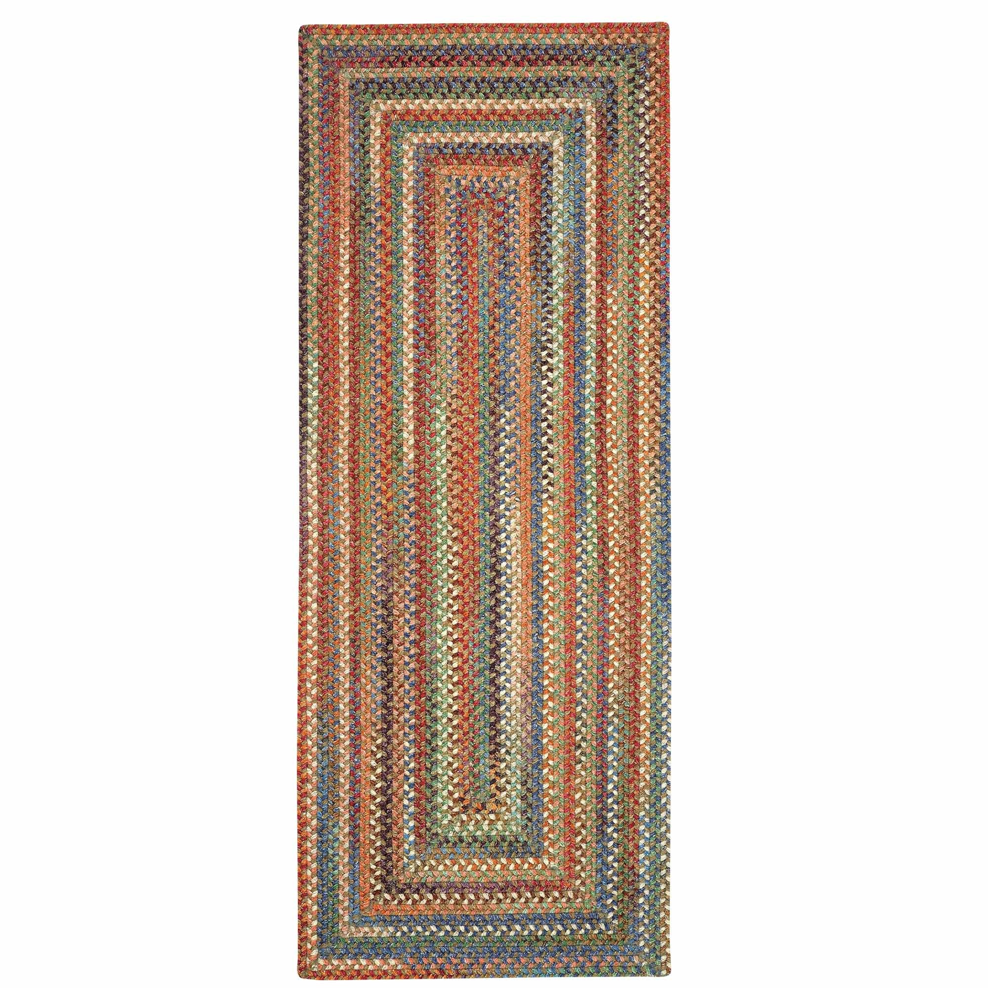 American Classic Cinnamon Braided Rug Concentric Rectangle image