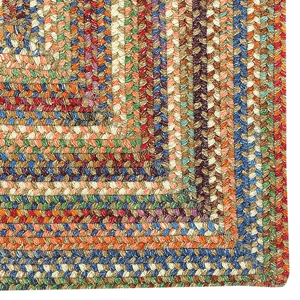 American Classic Cinnamon Braided Rug Concentric Rectangle image