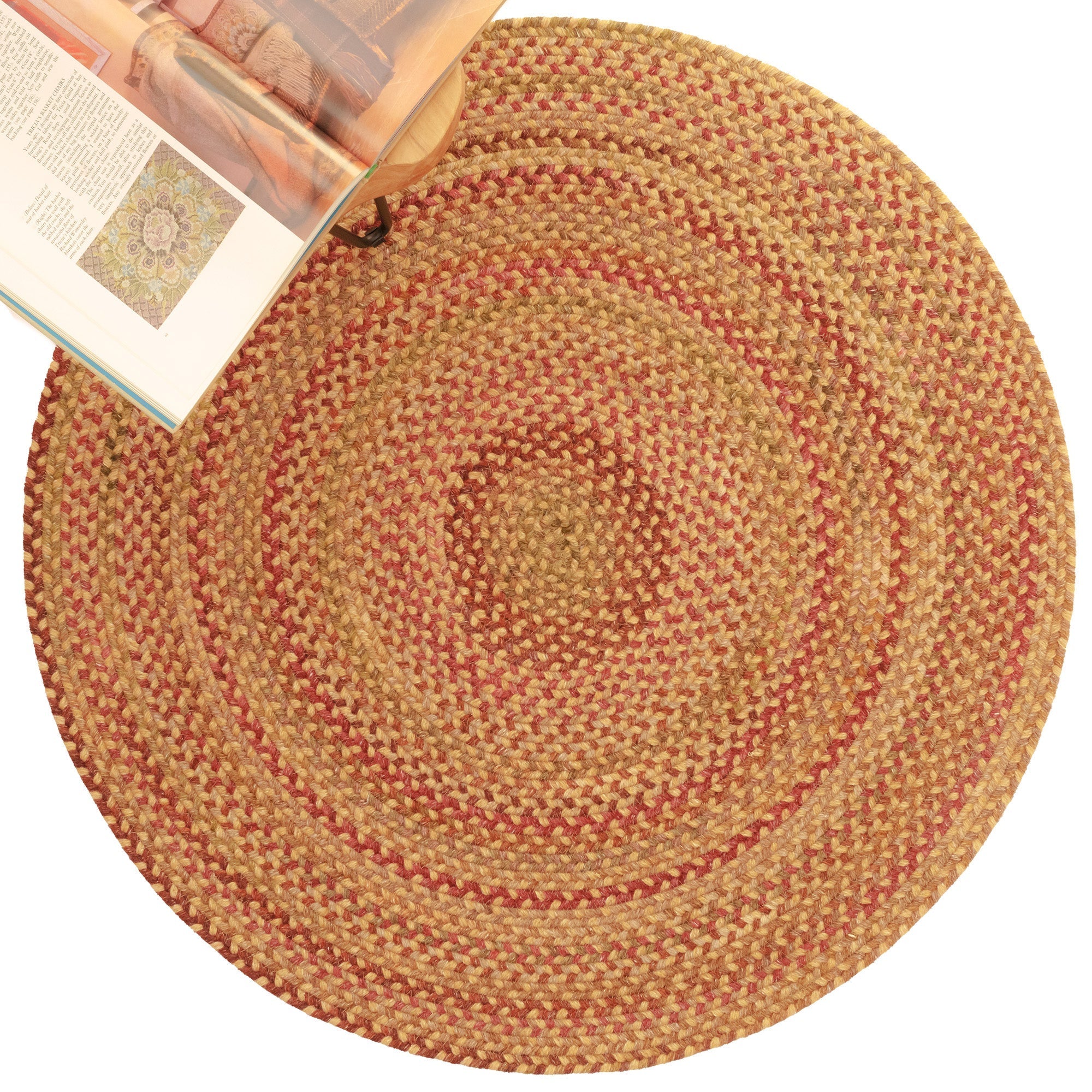 American Classic Harvest Gold Braided Rug Round image