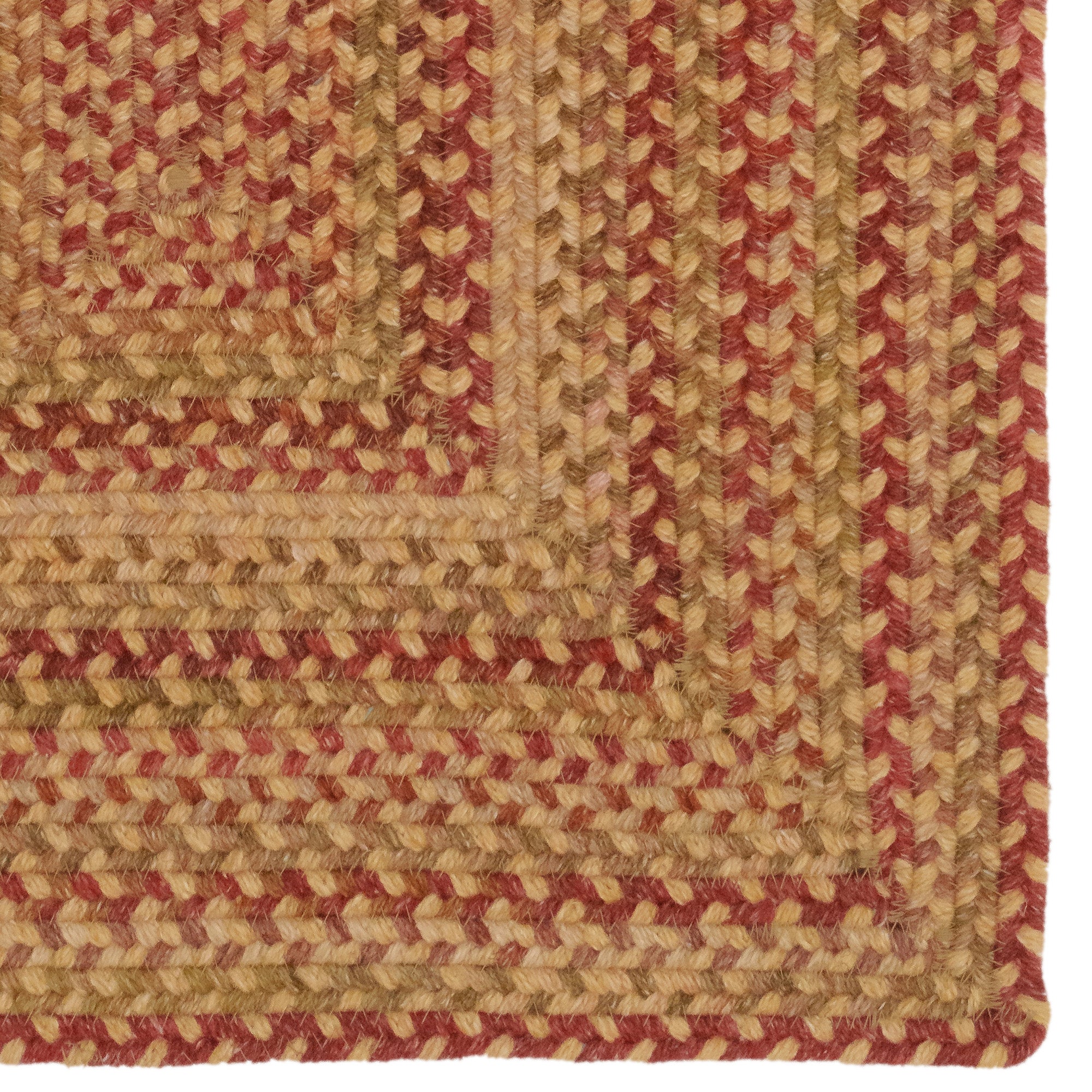 American Classic Harvest Gold Braided Rug Concentric Rectangle image