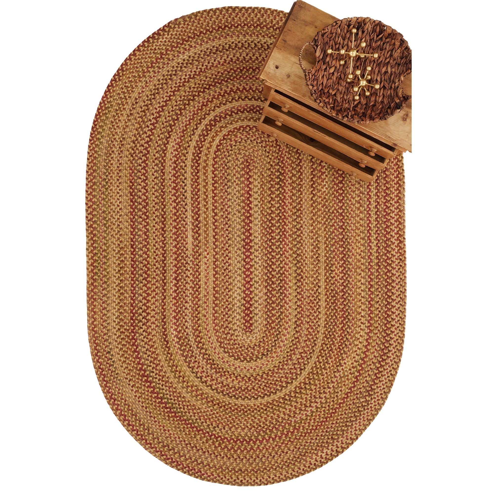 American Classic Harvest Gold Braided Rug Oval image