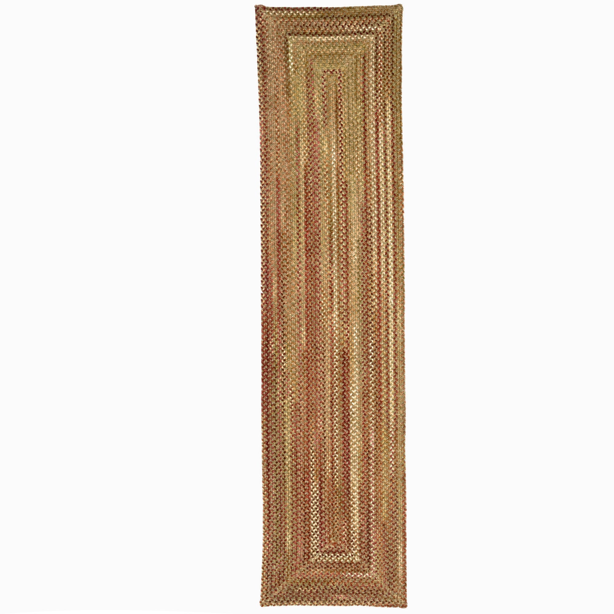 American Classic Foliage Braided Rug Concentric Rectangle image