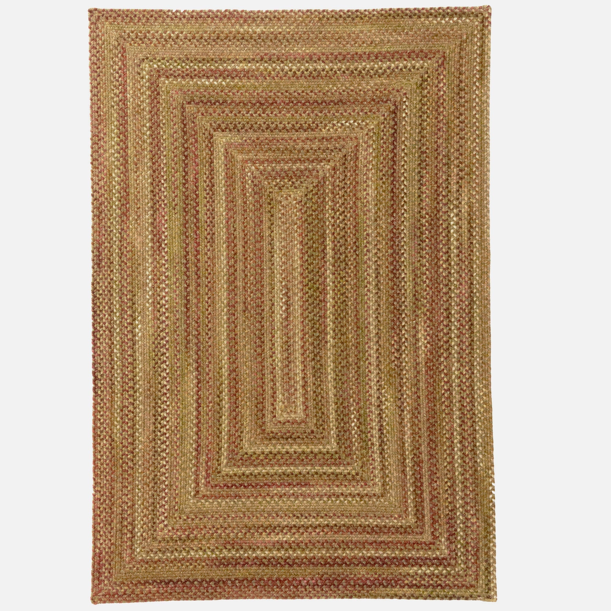 American Classic Foliage Braided Rug Concentric Rectangle image