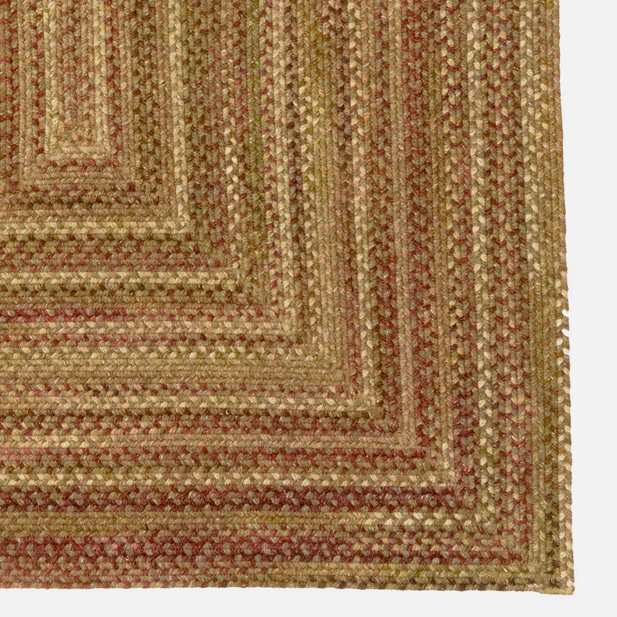 American Classic Foliage Braided Rug Concentric Rectangle image