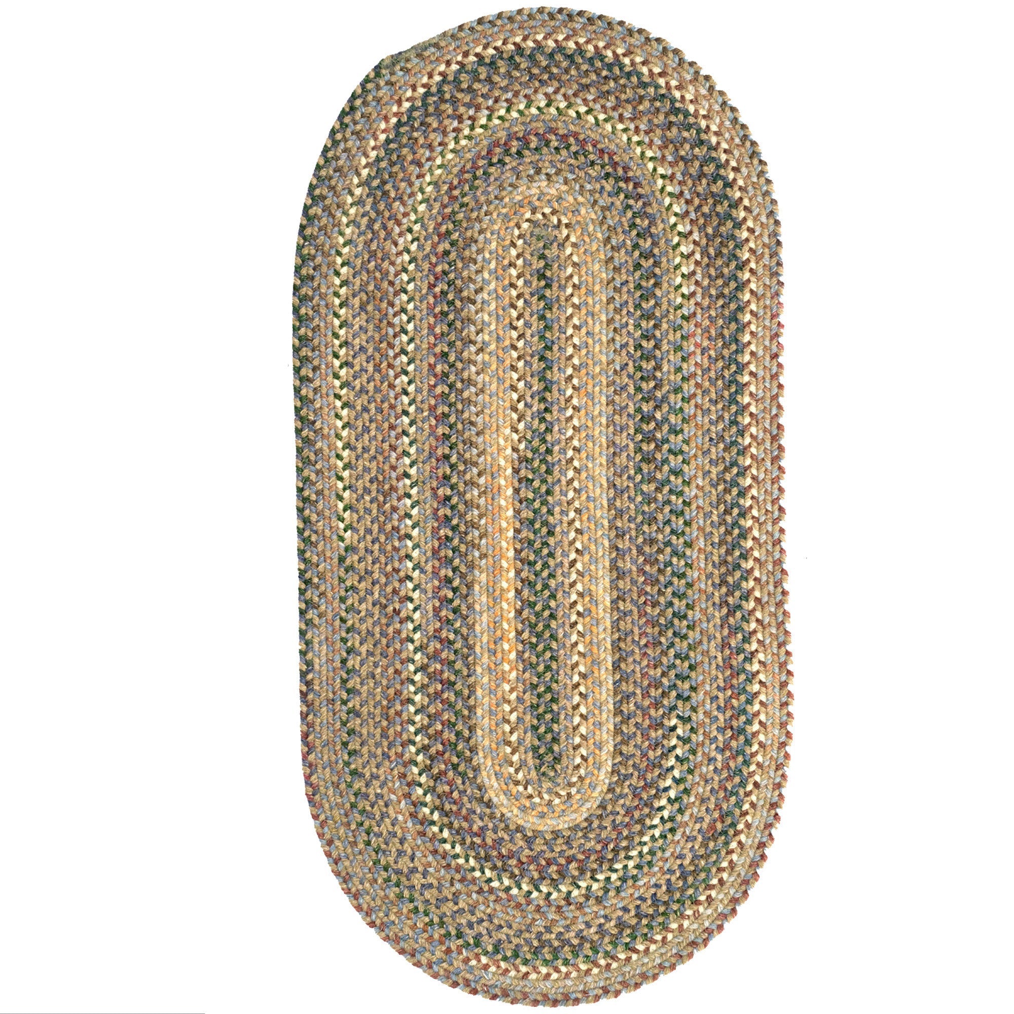 American Classic Moss Multi Braided Rug Oval image