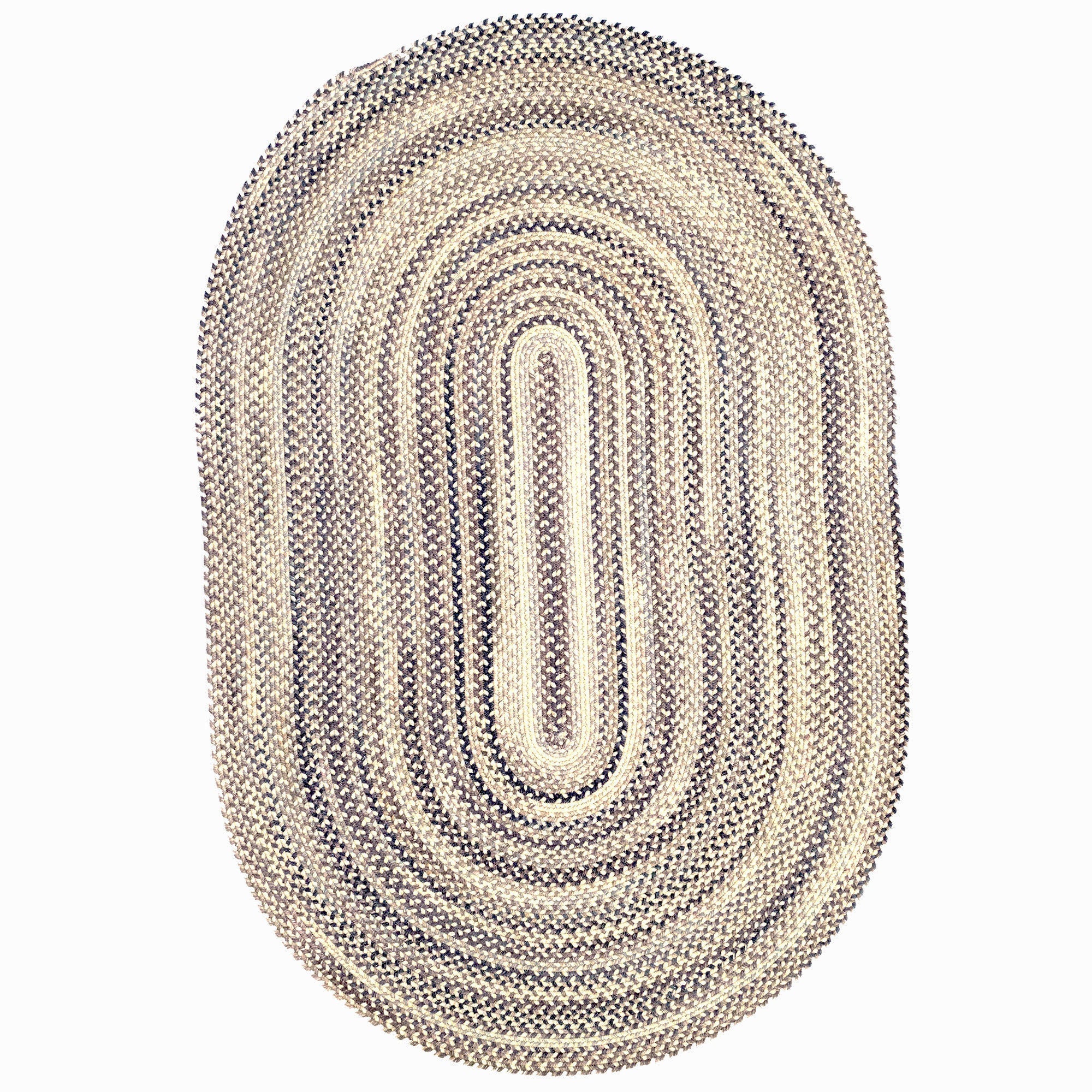 American Classic Pewter Braided Rug Oval image