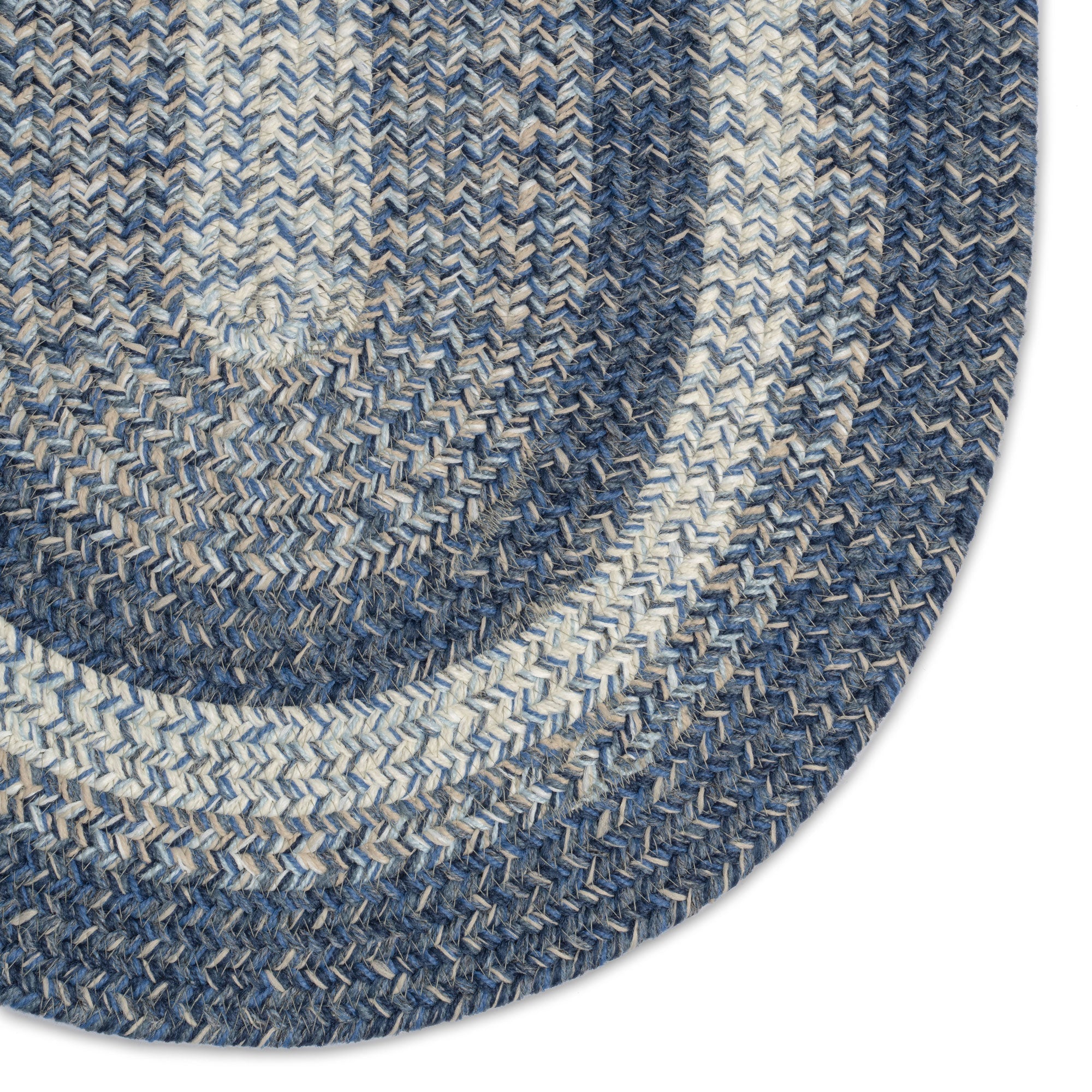 Sturbridge Lake Blue Braided Rug Oval image