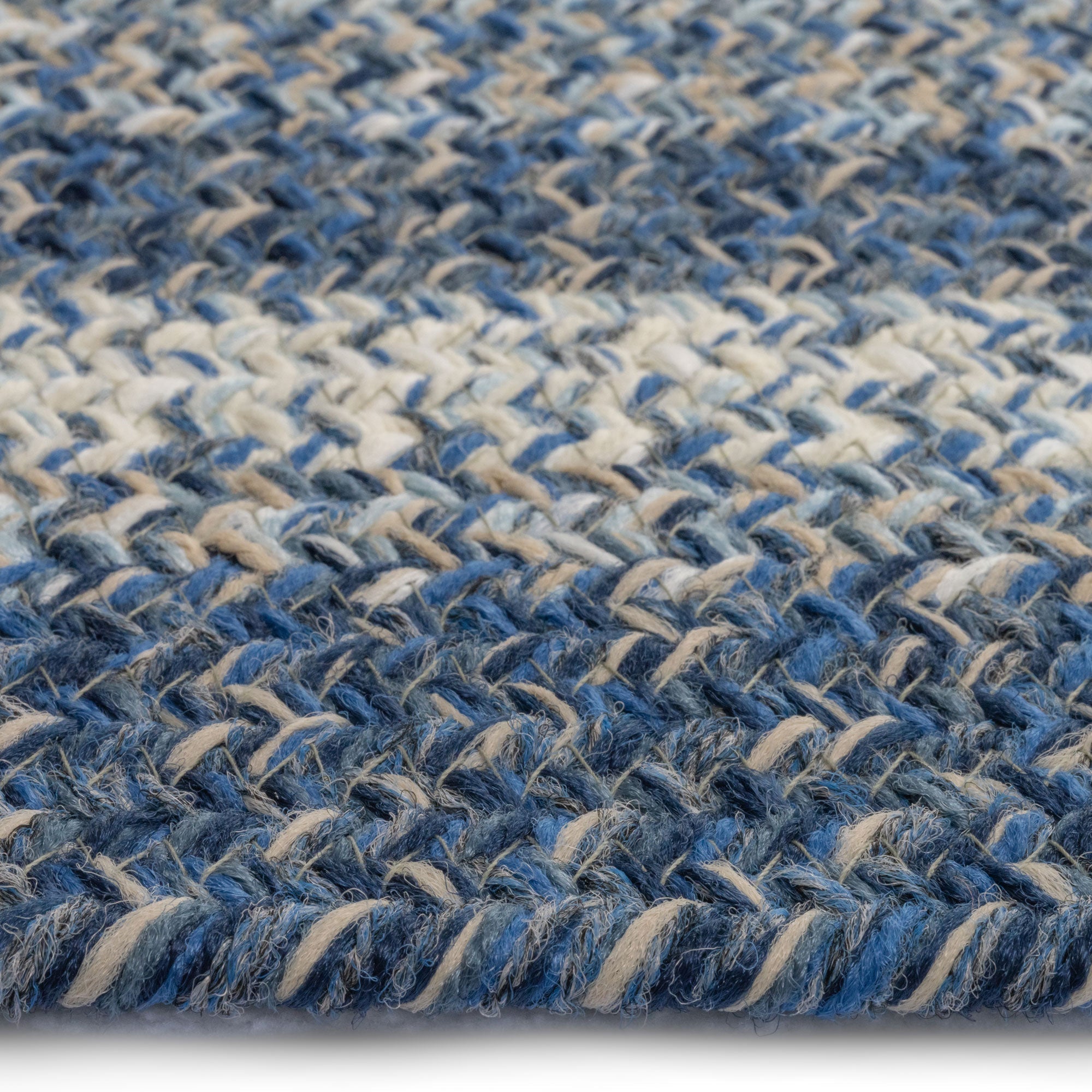 Sturbridge Lake Blue Braided Rug Oval image