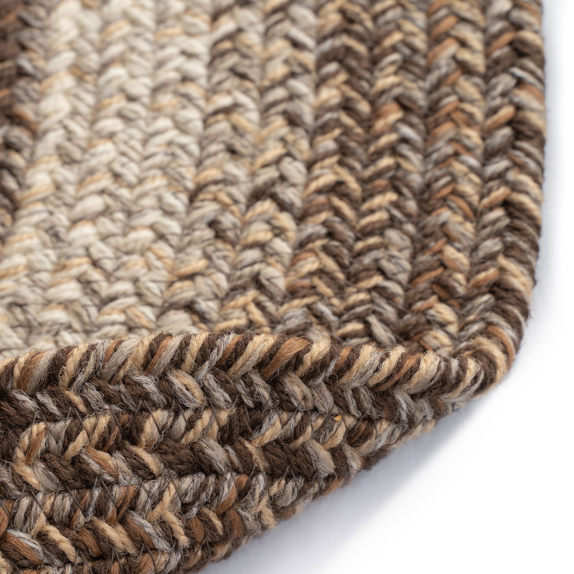 Sturbridge Berkshire Brown Braided Rug Round image