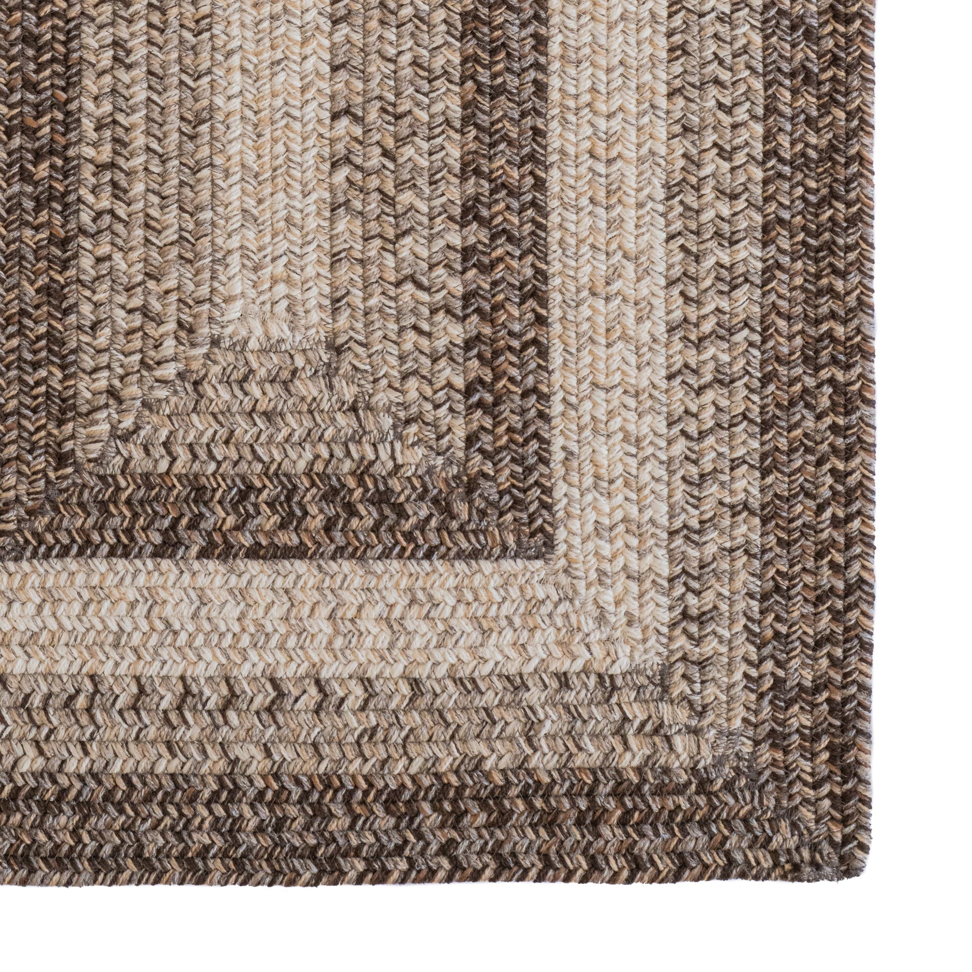 Sturbridge Berkshire Brown Braided Rug Concentric Rectangle image