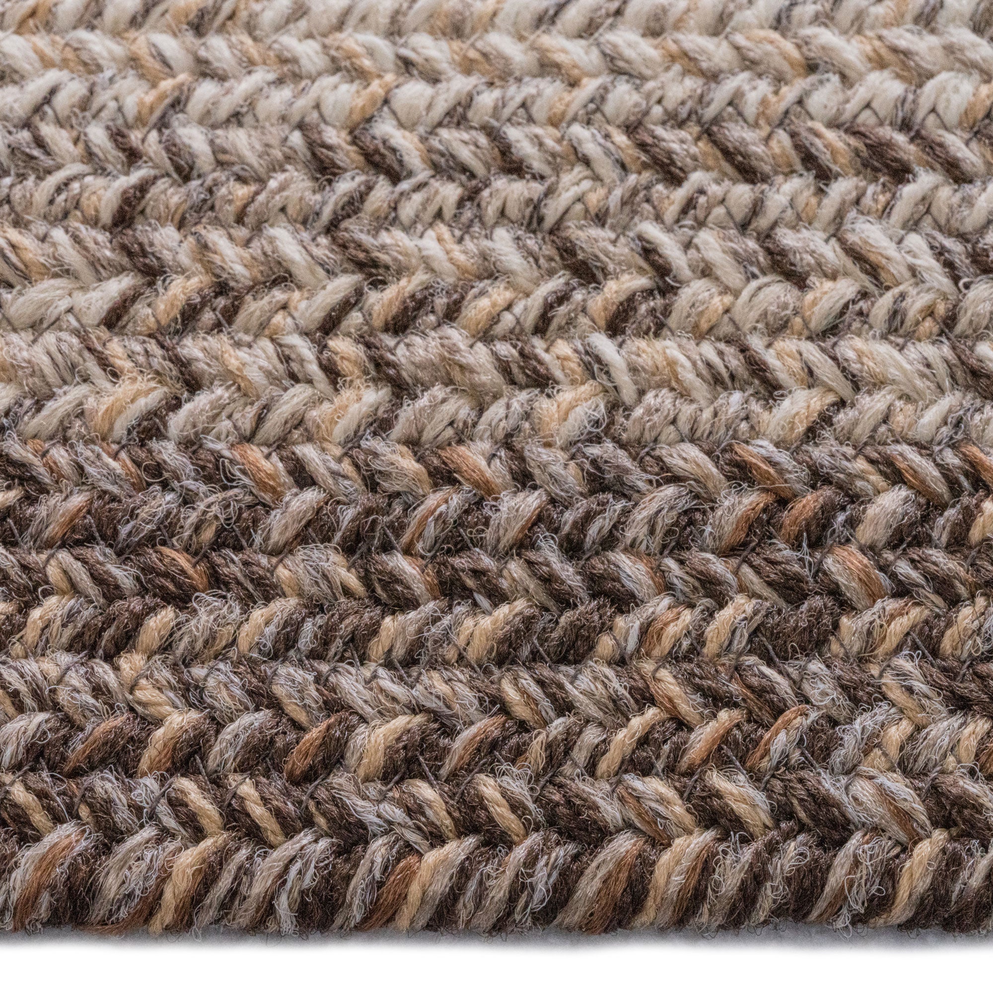 Sturbridge Berkshire Brown Braided Rug Concentric Rectangle image