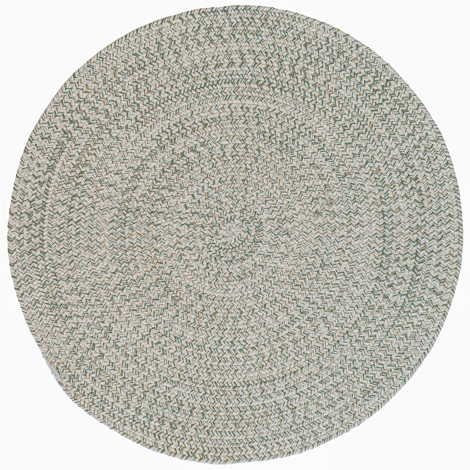 Stockton Light Green Braided Rug Round image