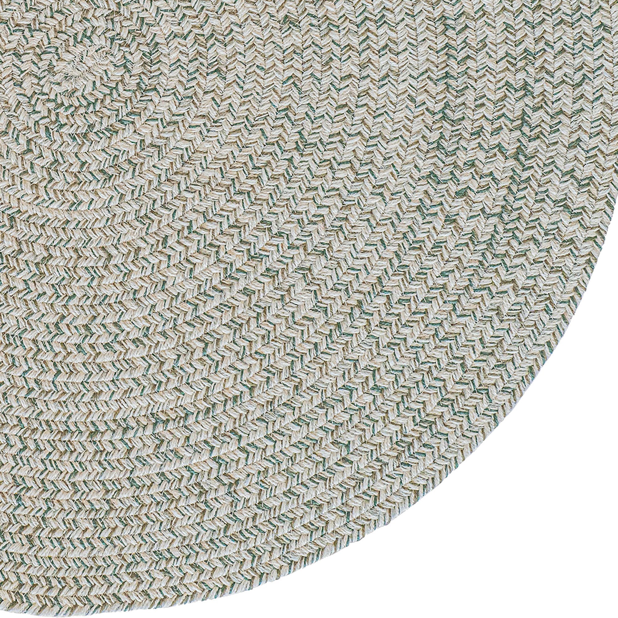 Stockton Light Green Braided Rug Round image