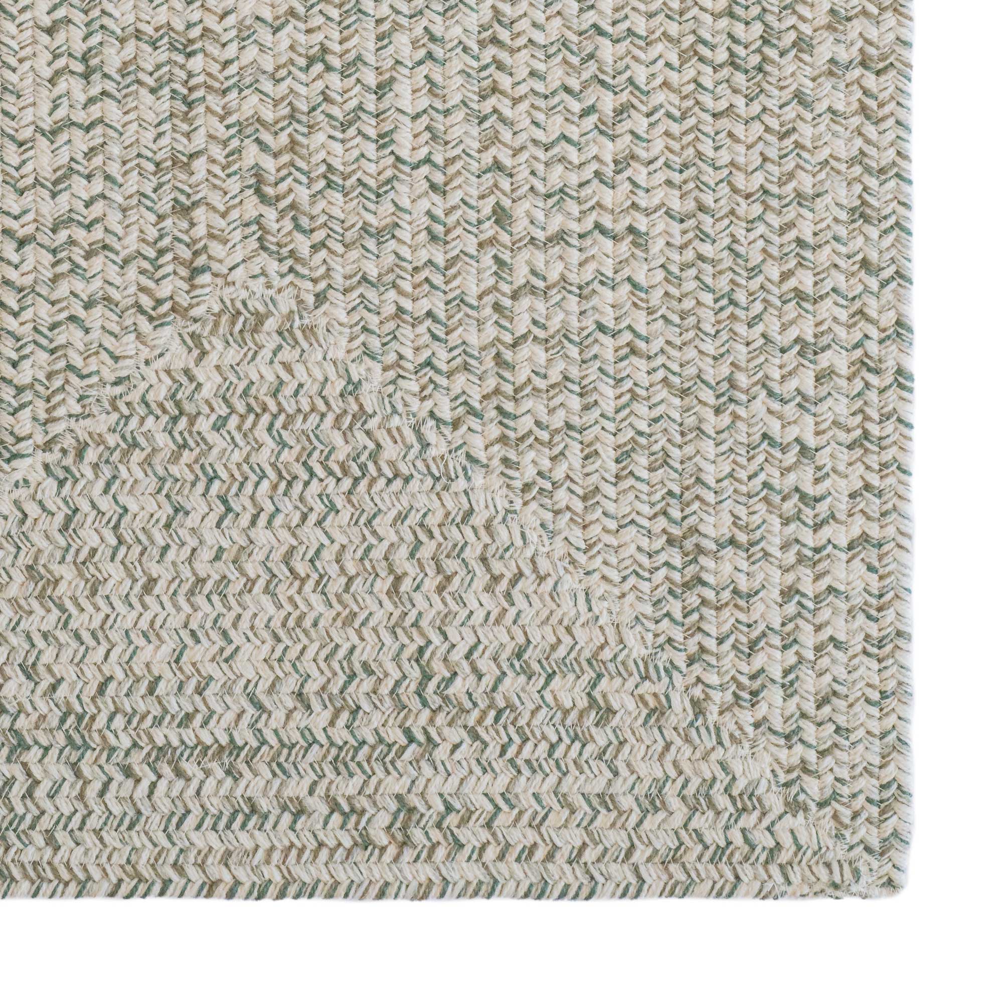 Stockton Light Green Braided Rug Concentric Rectangle image