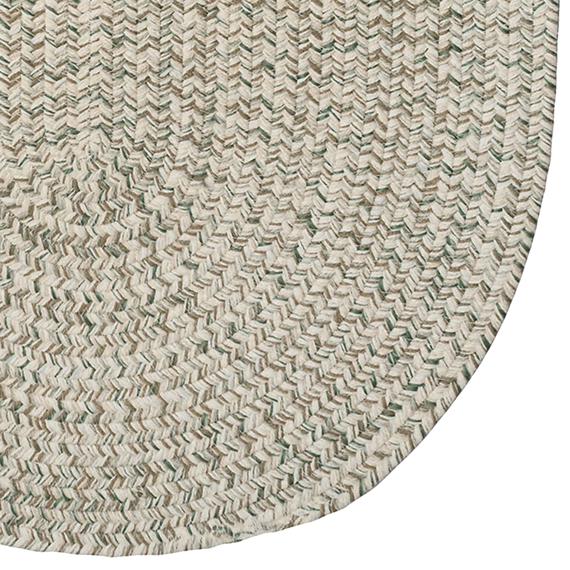 Stockton Light Green Braided Rug Oval image