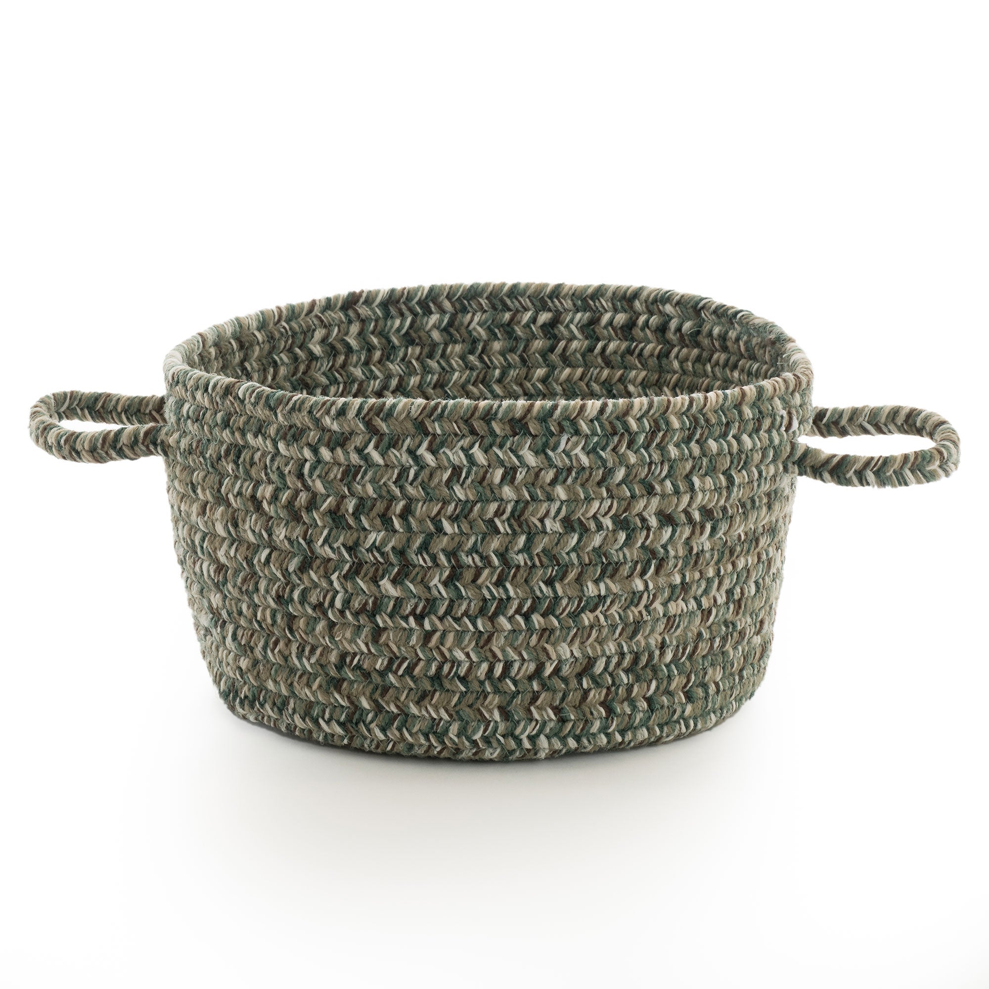 Stockton Medium Green Braided Rug Basket image