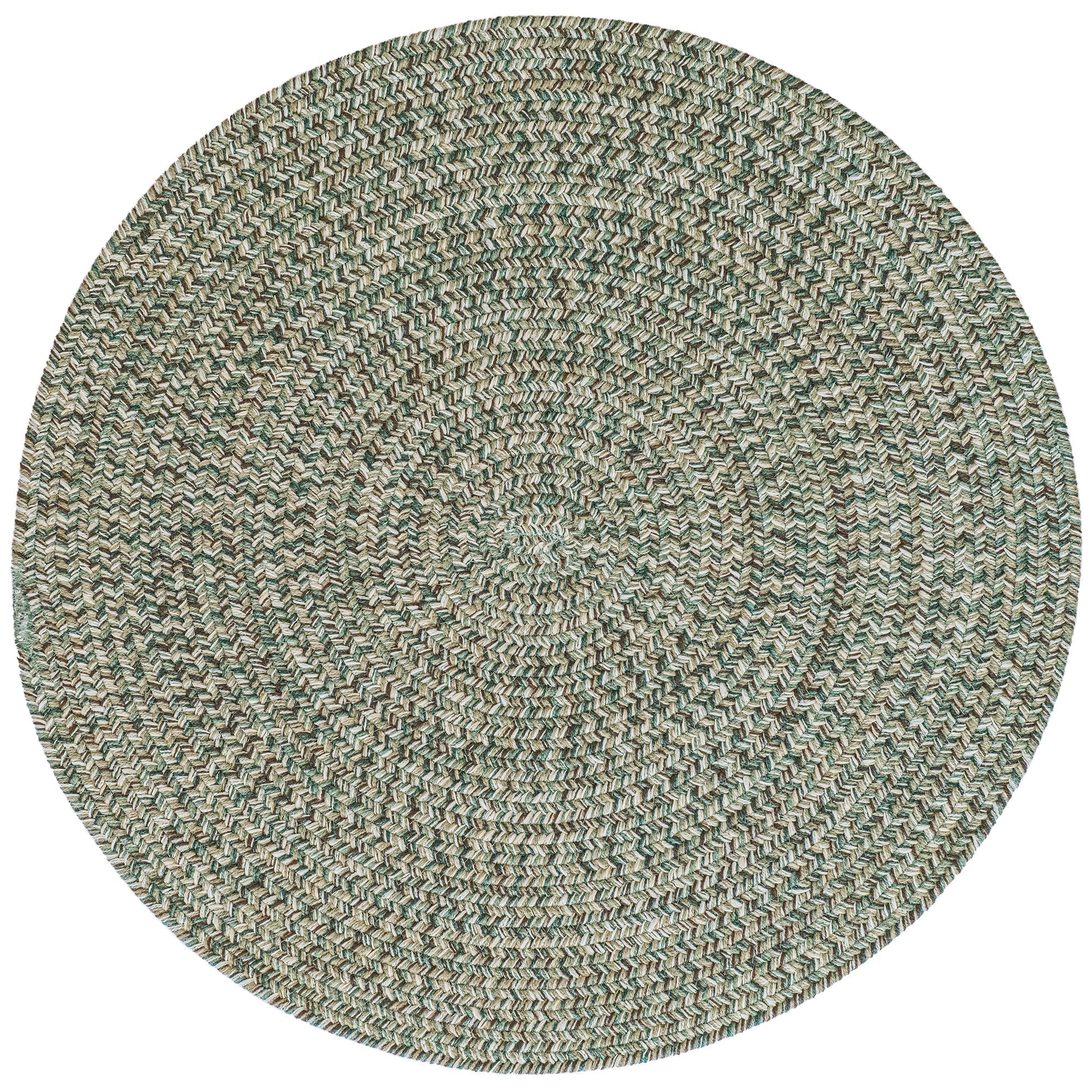 Stockton Medium Green Braided Rug Round image