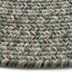 Stockton Medium Green Braided Rug Round Cross Section image