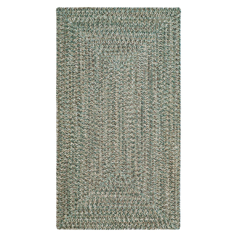 Stockton Medium Green Braided Rug Concentric image