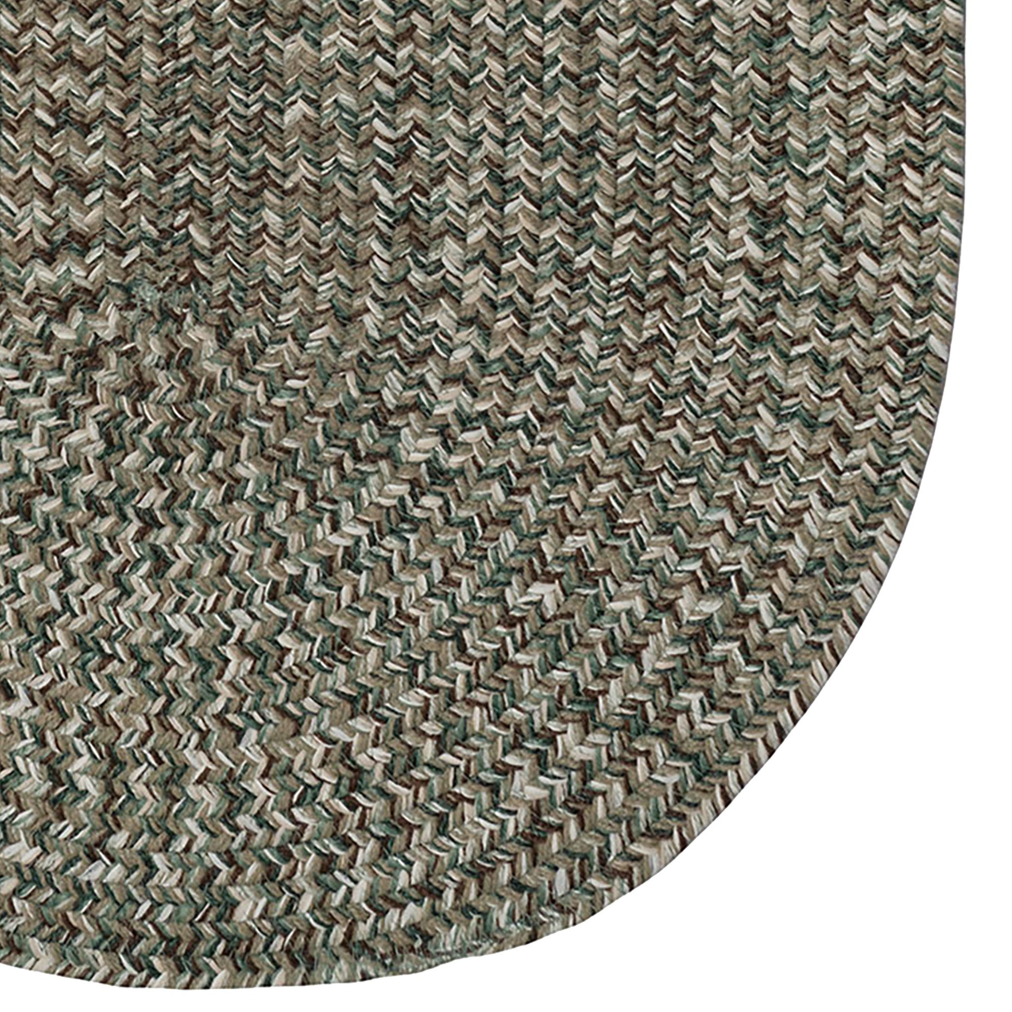 Stockton Medium Green Braided Rug Oval image