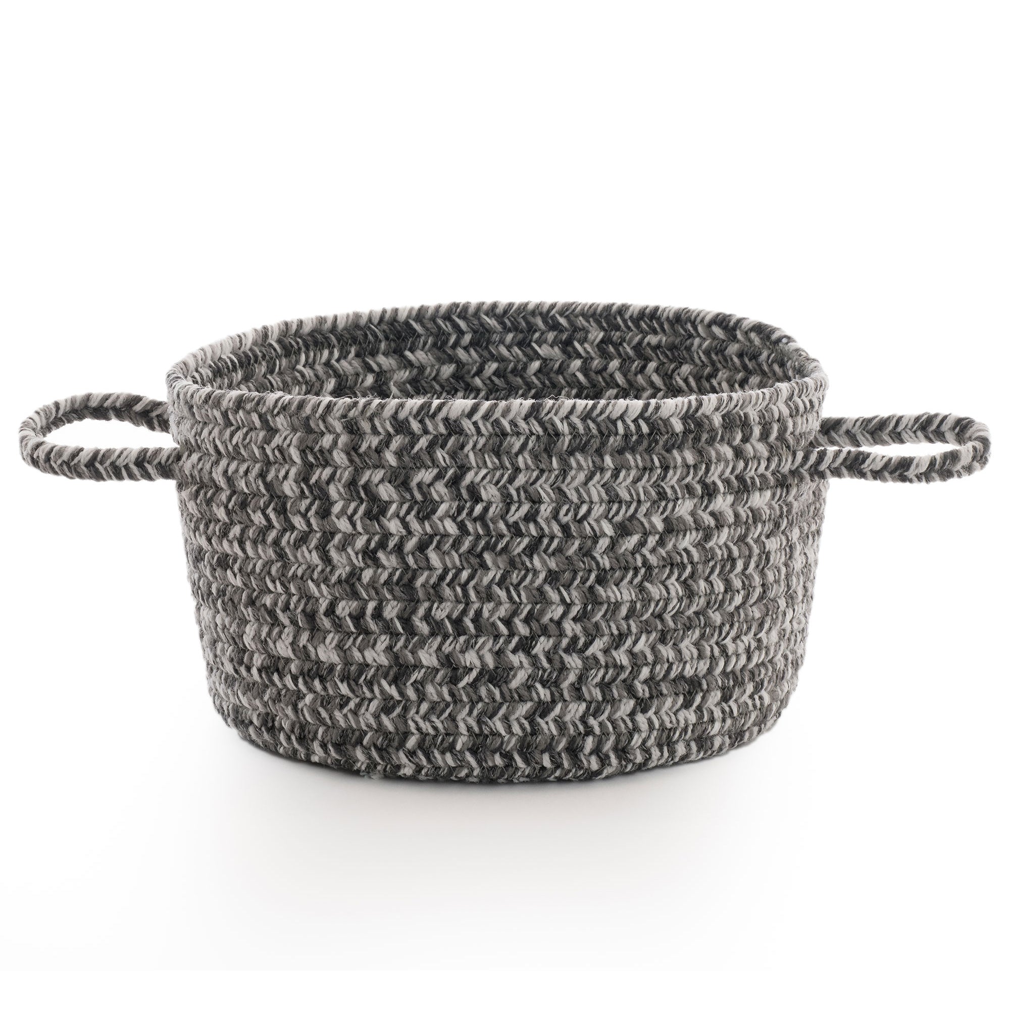 Stockton Medium Gray Braided Rug Basket image