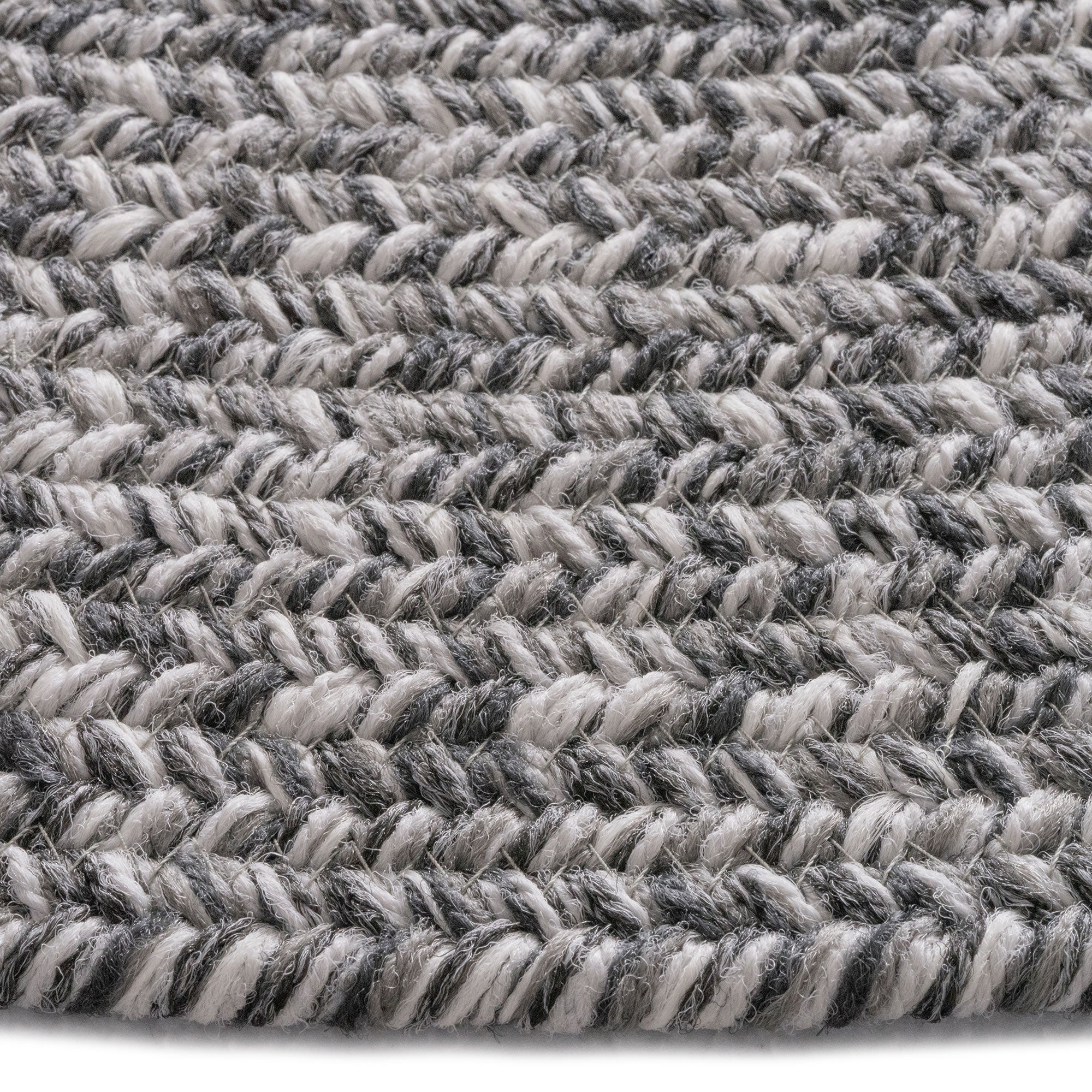 Stockton Medium Gray Braided Rug Round image